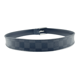 Louis Vuitton Pont Neuf Belt Damier Graphite 35 MM Black Grey in Coated  Canvas with Silver-tone - US