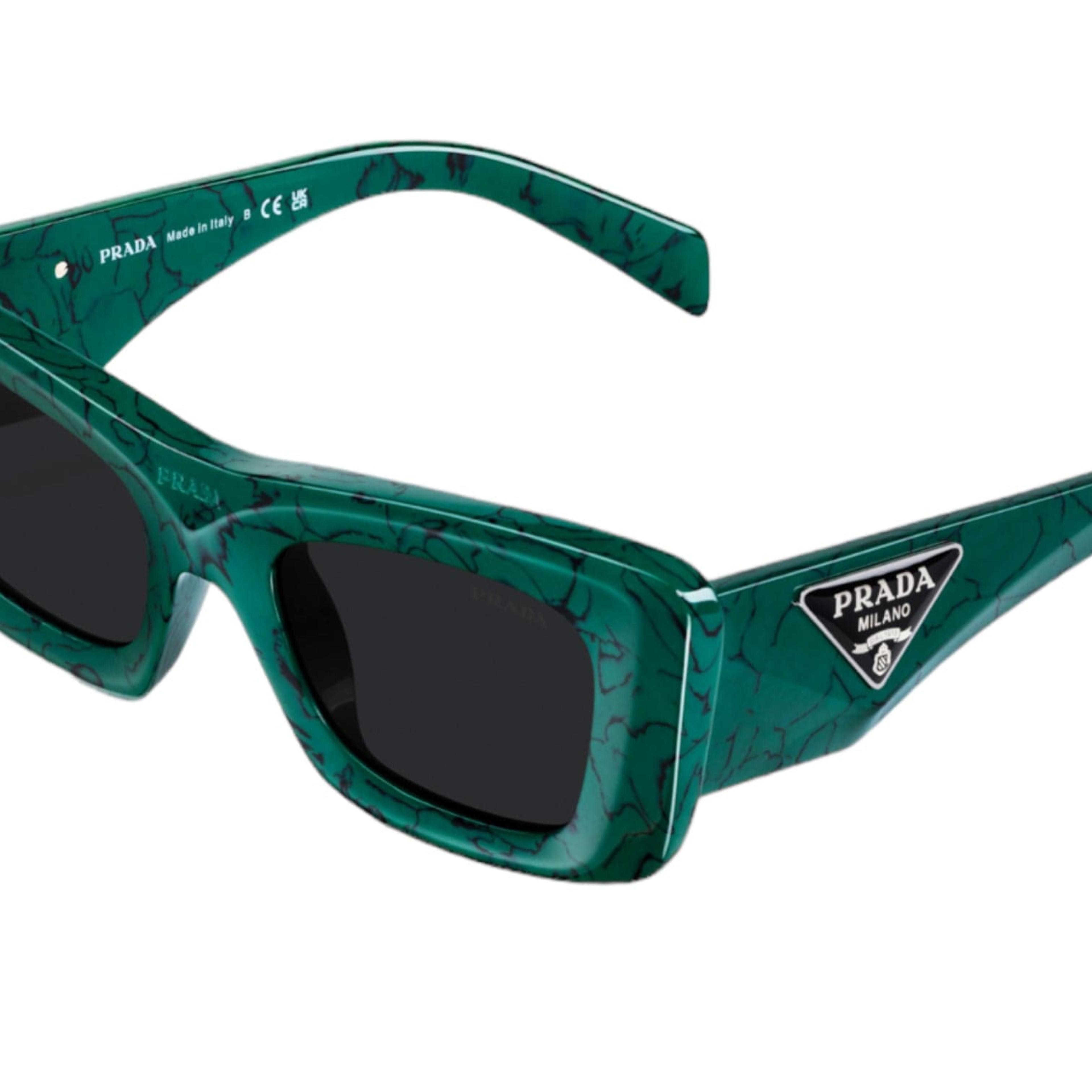 Alternate View 3 of Prada Symbole Glasses Marbleized Green