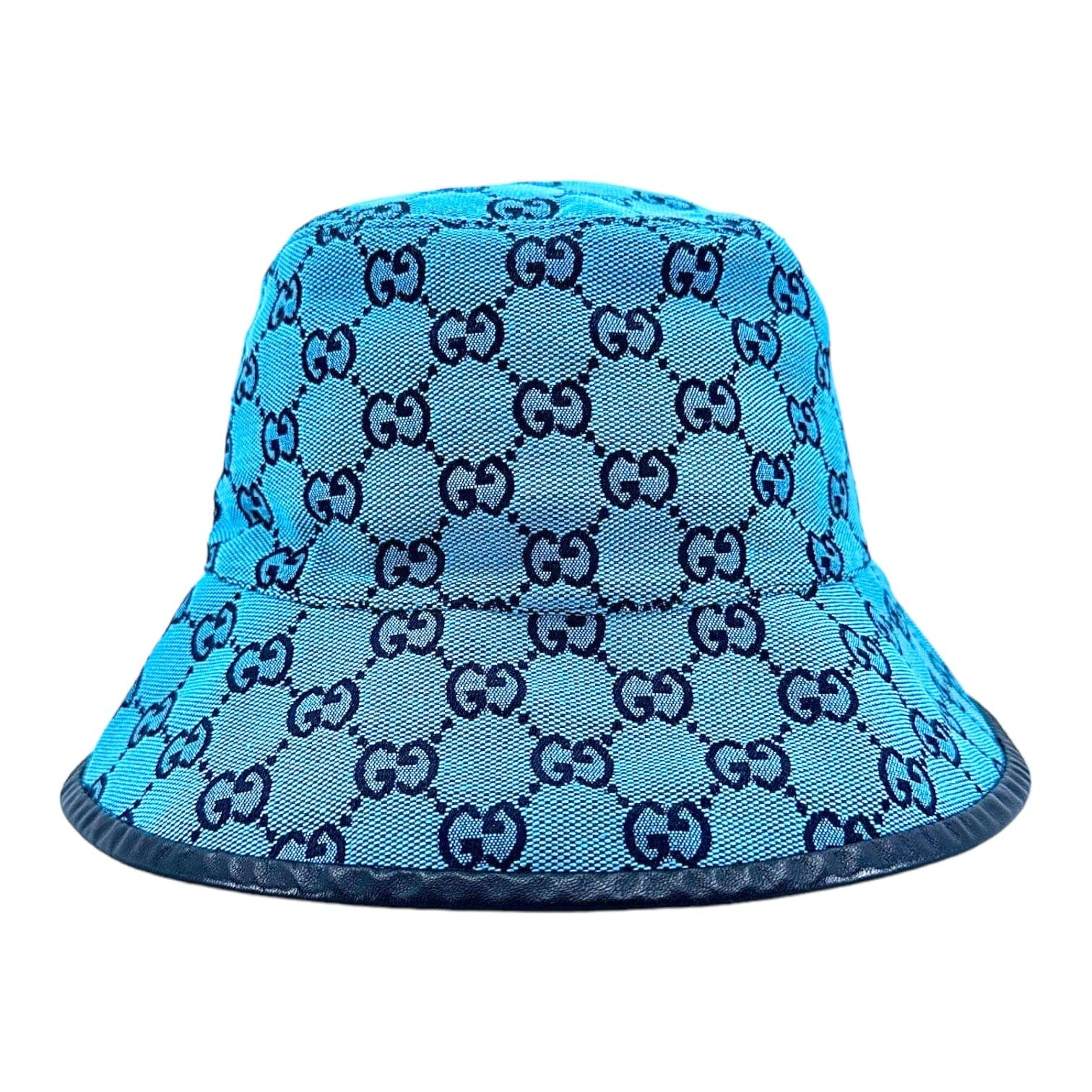 Alternate View 3 of Gucci GG Multicolor Canvas Bucket Hat Blue Black Pre-Owned