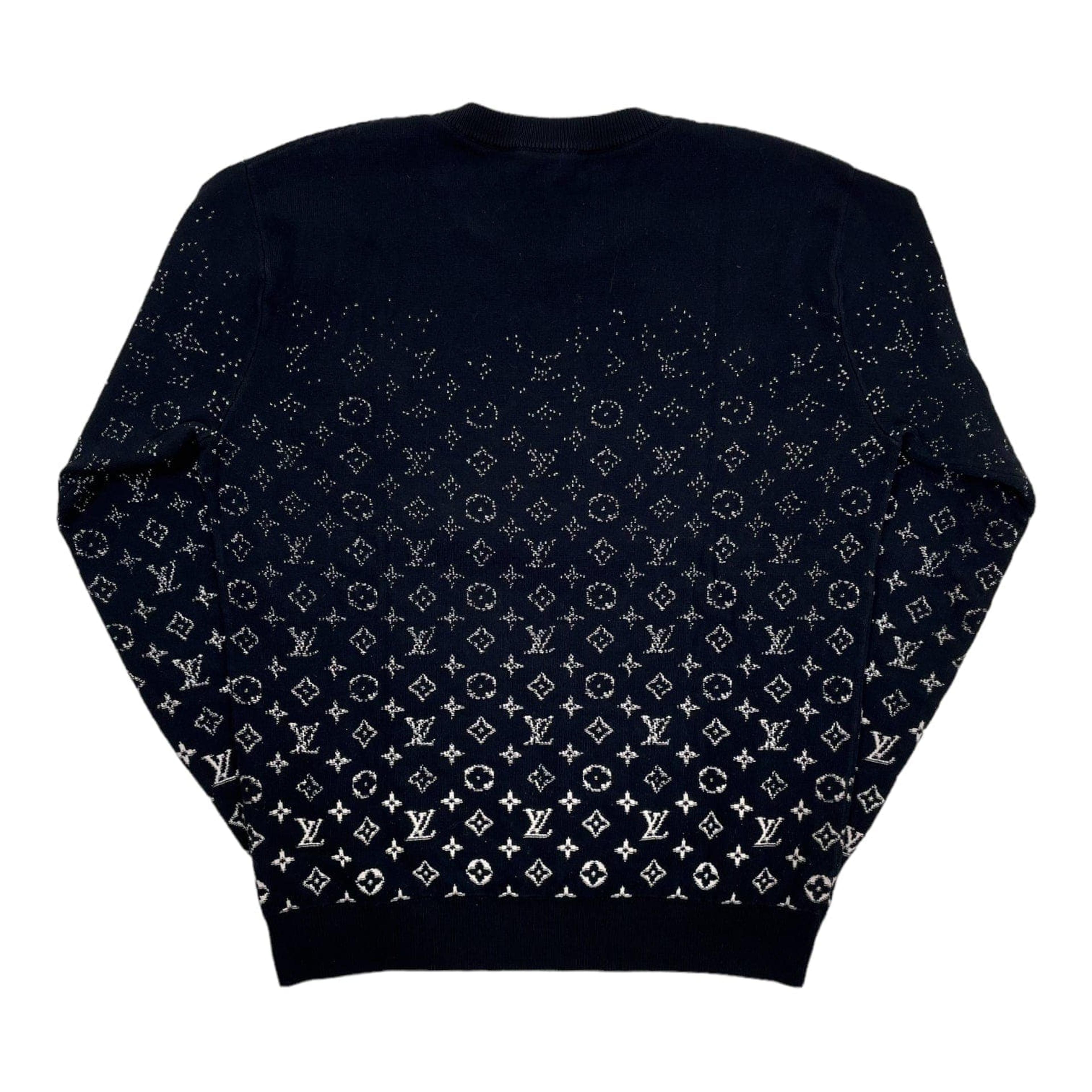 Alternate View 1 of Louis Vuitton Monogram Gradient Crewneck Sweatshirt Black Pre-Ow