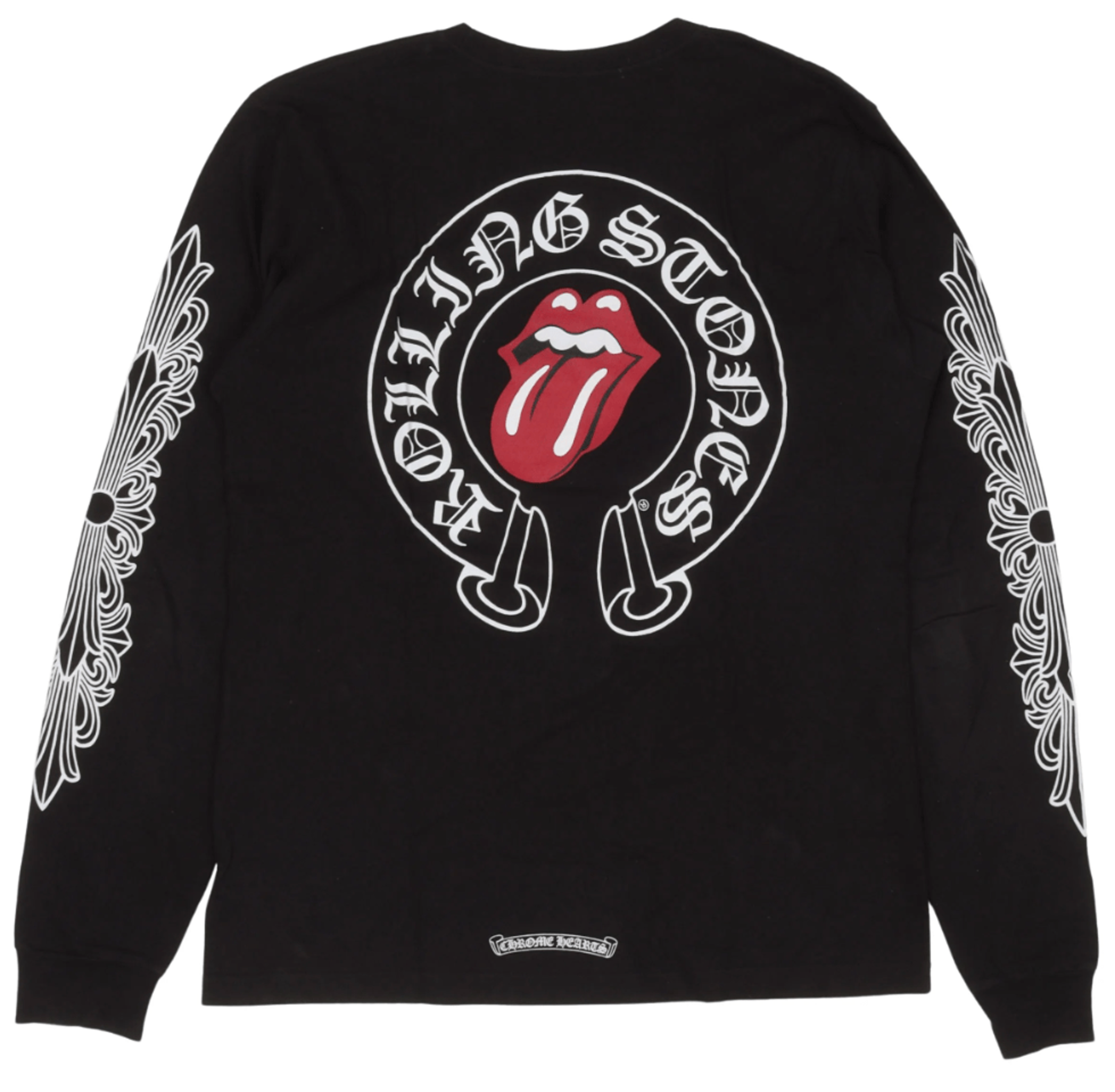 Chrome Hearts Rolling Stones Long Sleeve Pocket Tee Shirt Black
