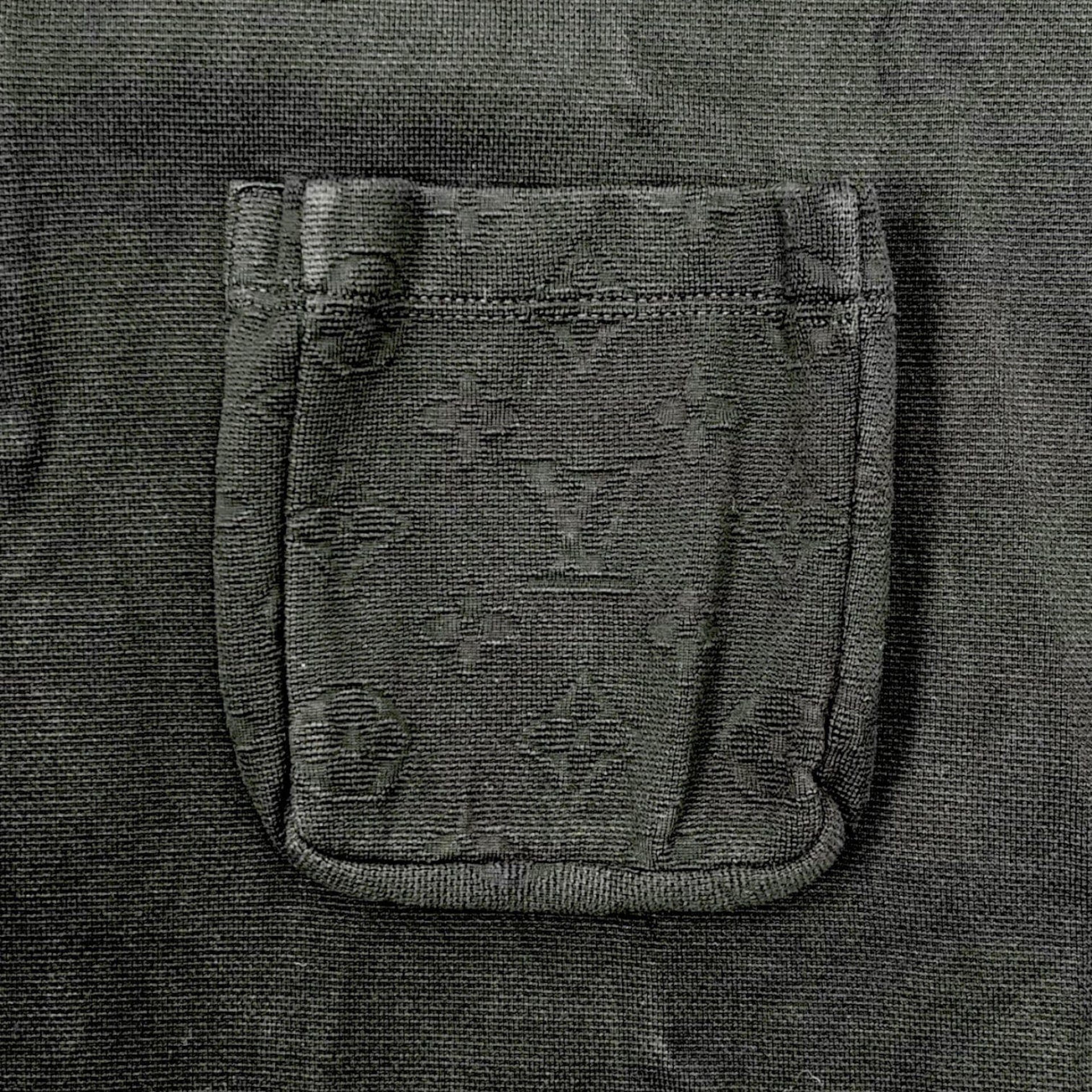 Alternate View 3 of Louis Vuitton Zip Polo Monogram Pocket Short Sleeve Tee Shirt Bl