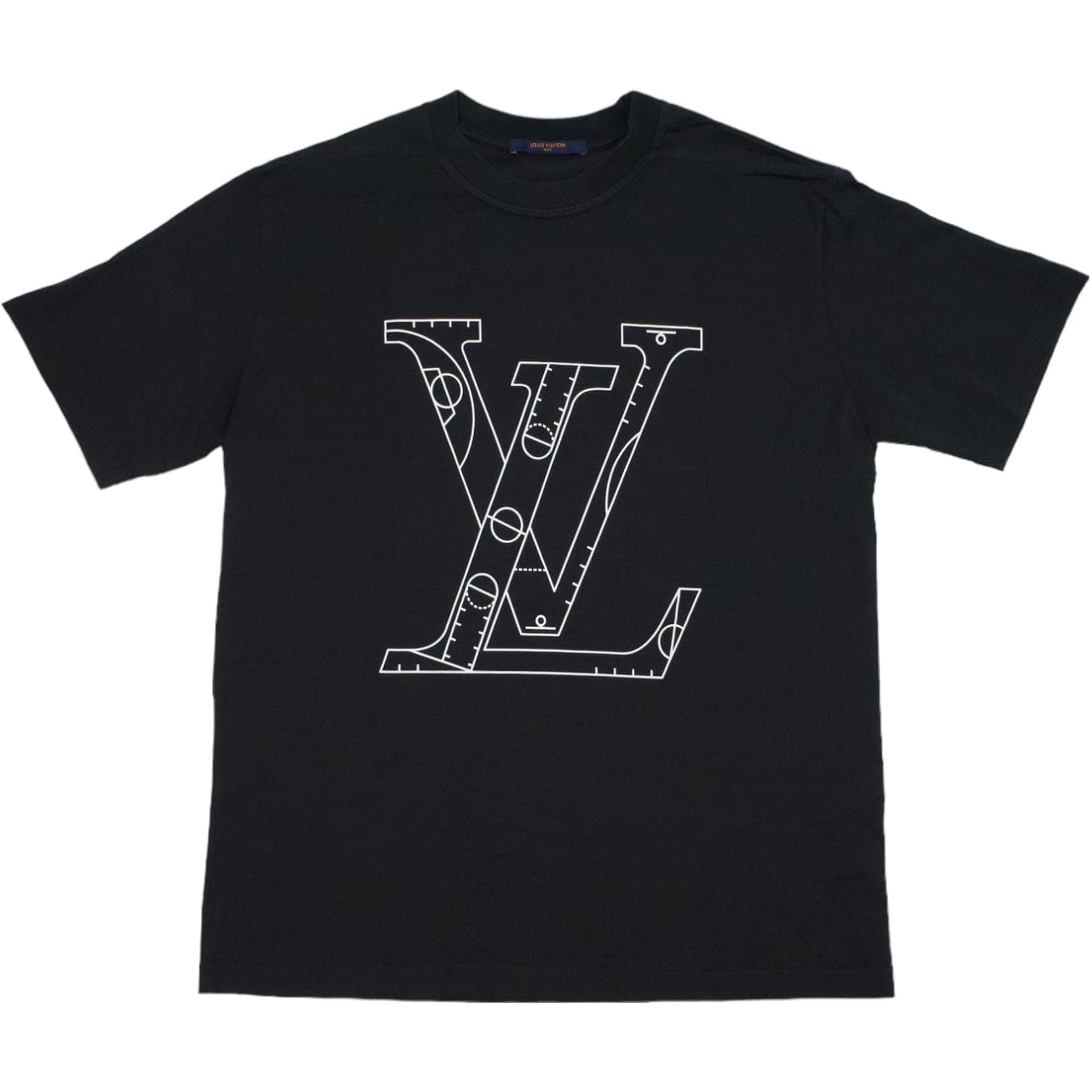 Louis Vuitton x NBA Basketball Play Short Sleeve Tee Shirt Black