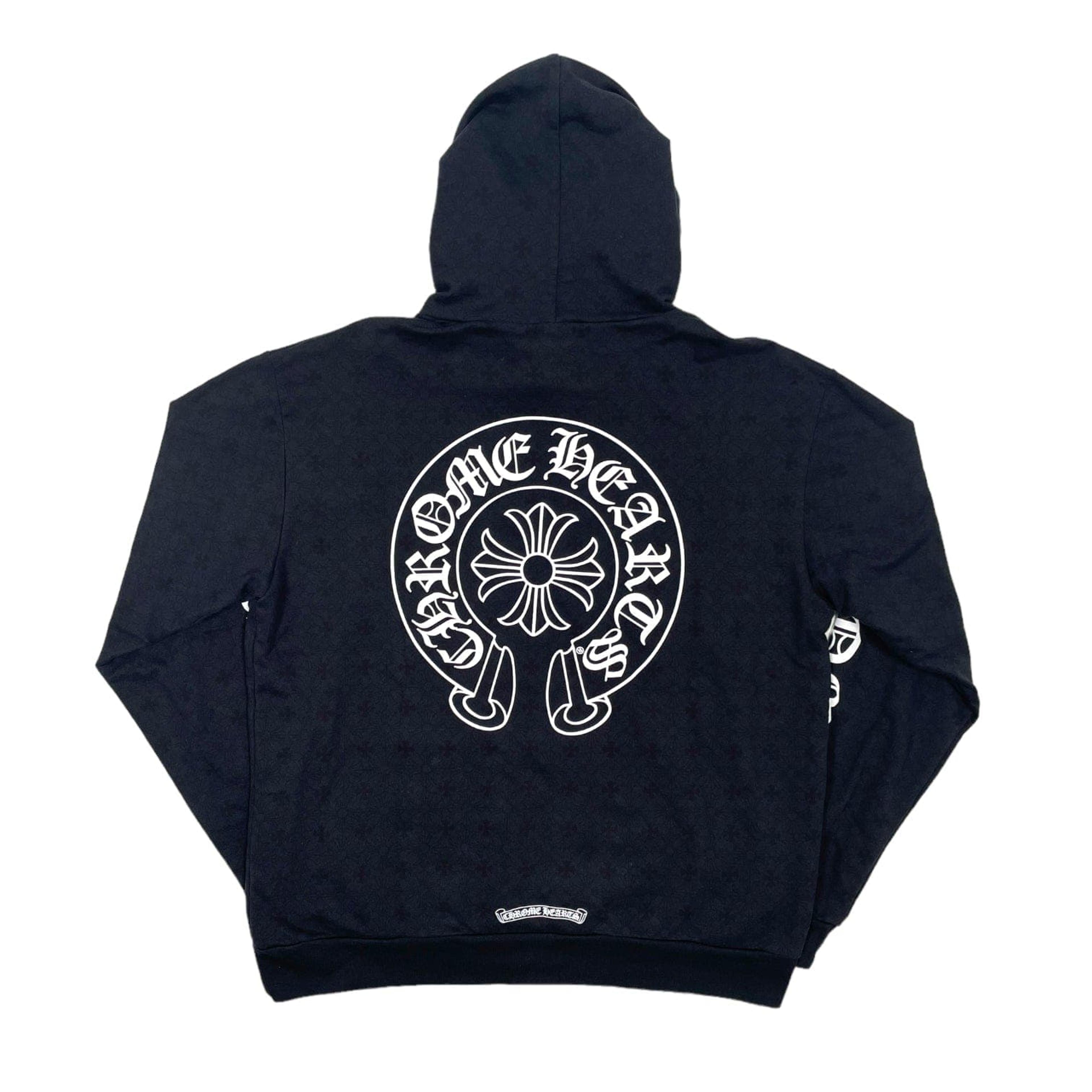 Alternate View 1 of Chrome Hearts Sublimated Vertical Logo Hooded Sweatshirt Black