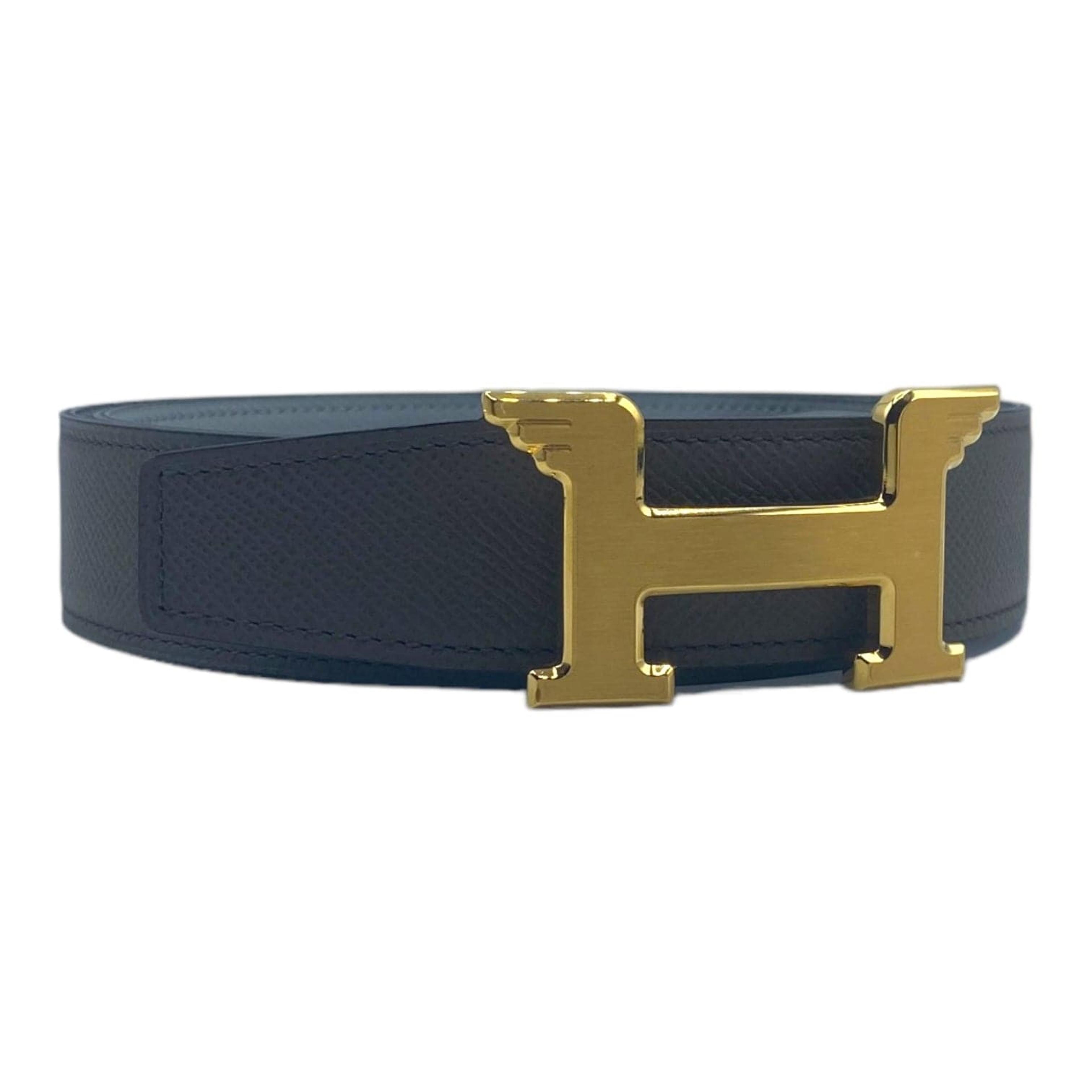 Alternate View 3 of Hermes Reversible Leather Belt Blue/Brown