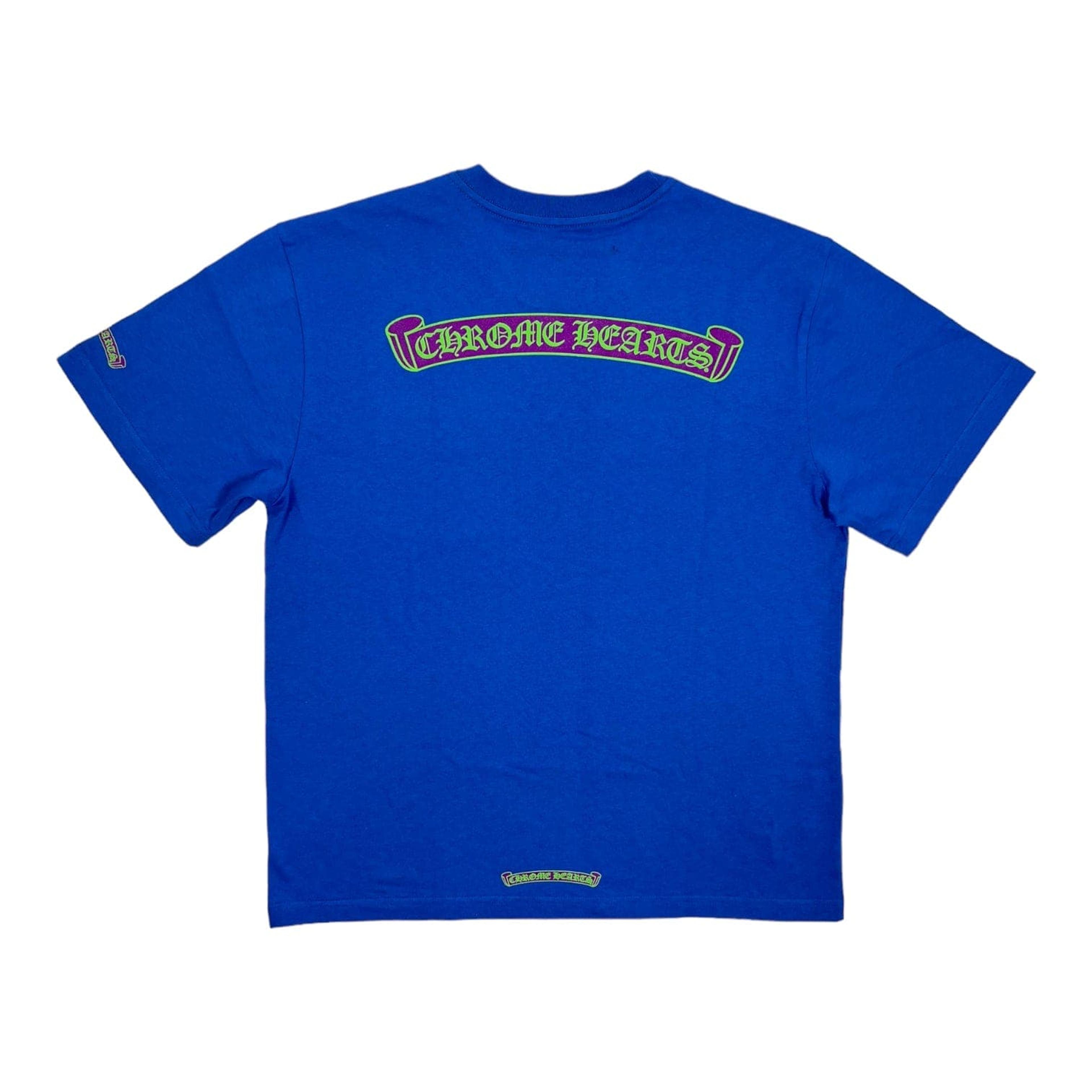 Chrome Hearts Scroll Short Sleeve Tee Shirt Blue Purple