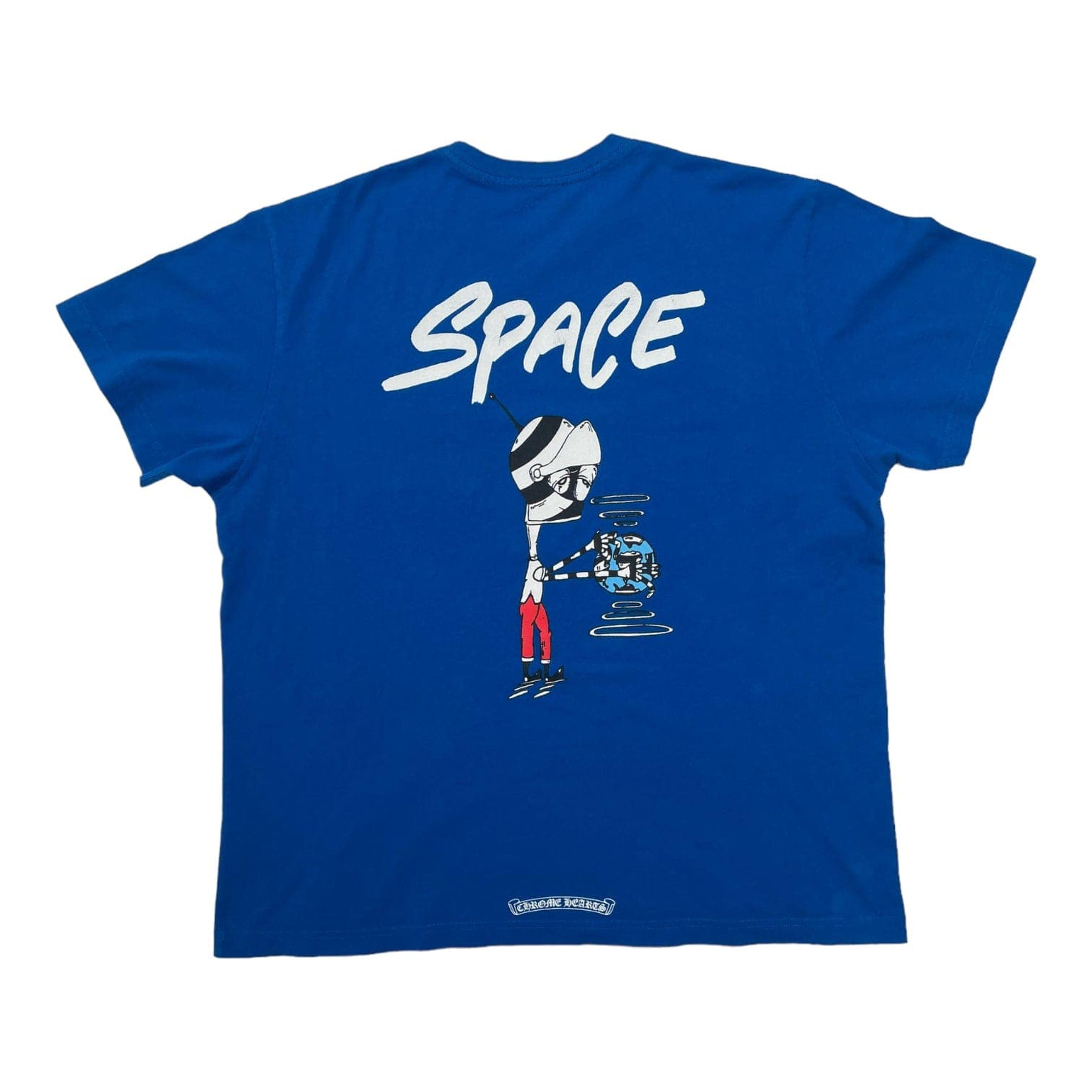 Chrome Hearts Matty Boy Space Short Sleeve Tee Shirt Blue Pre-Ow