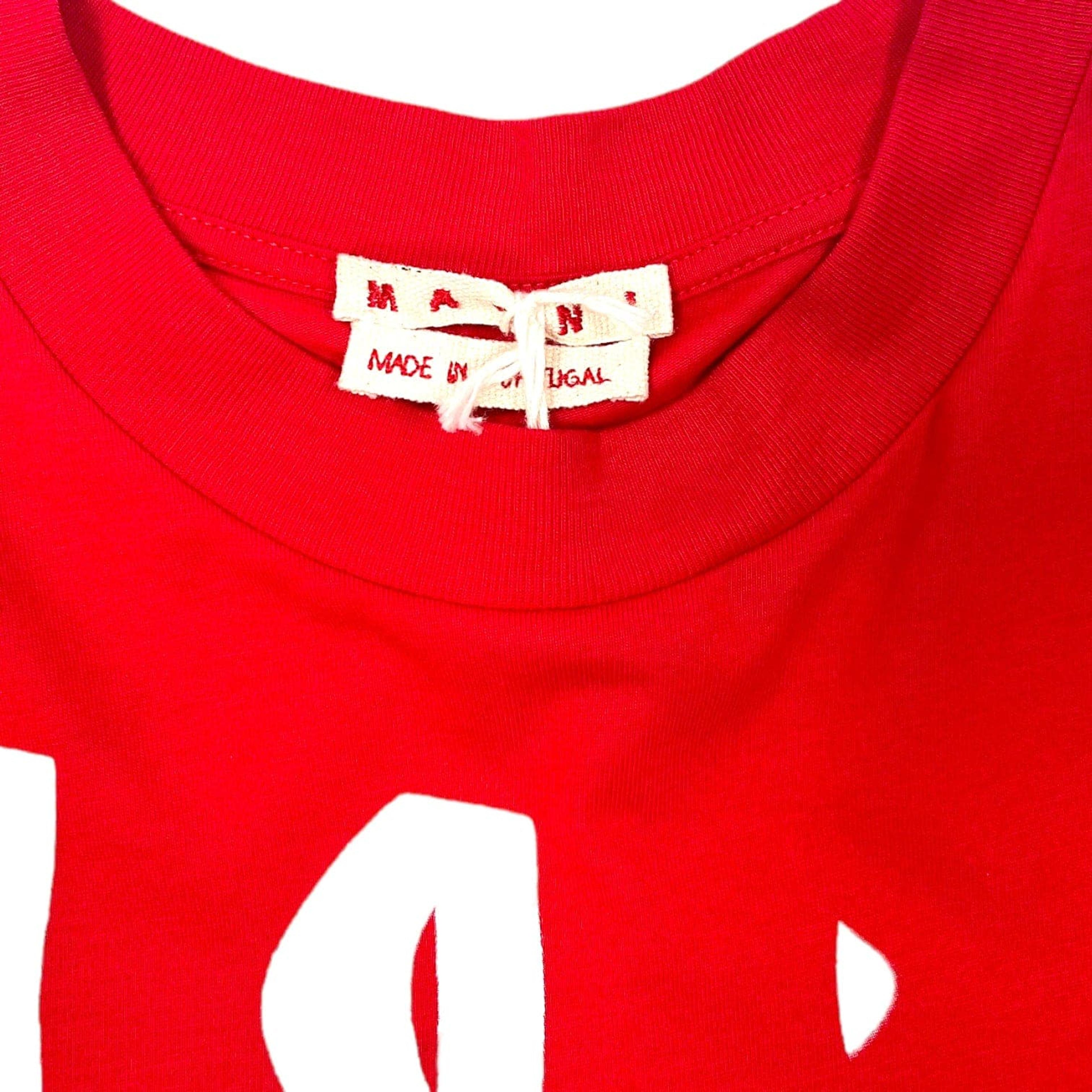 Alternate View 3 of Marni Scanned Logo Oversized Short Sleeve Tee Shirt Red