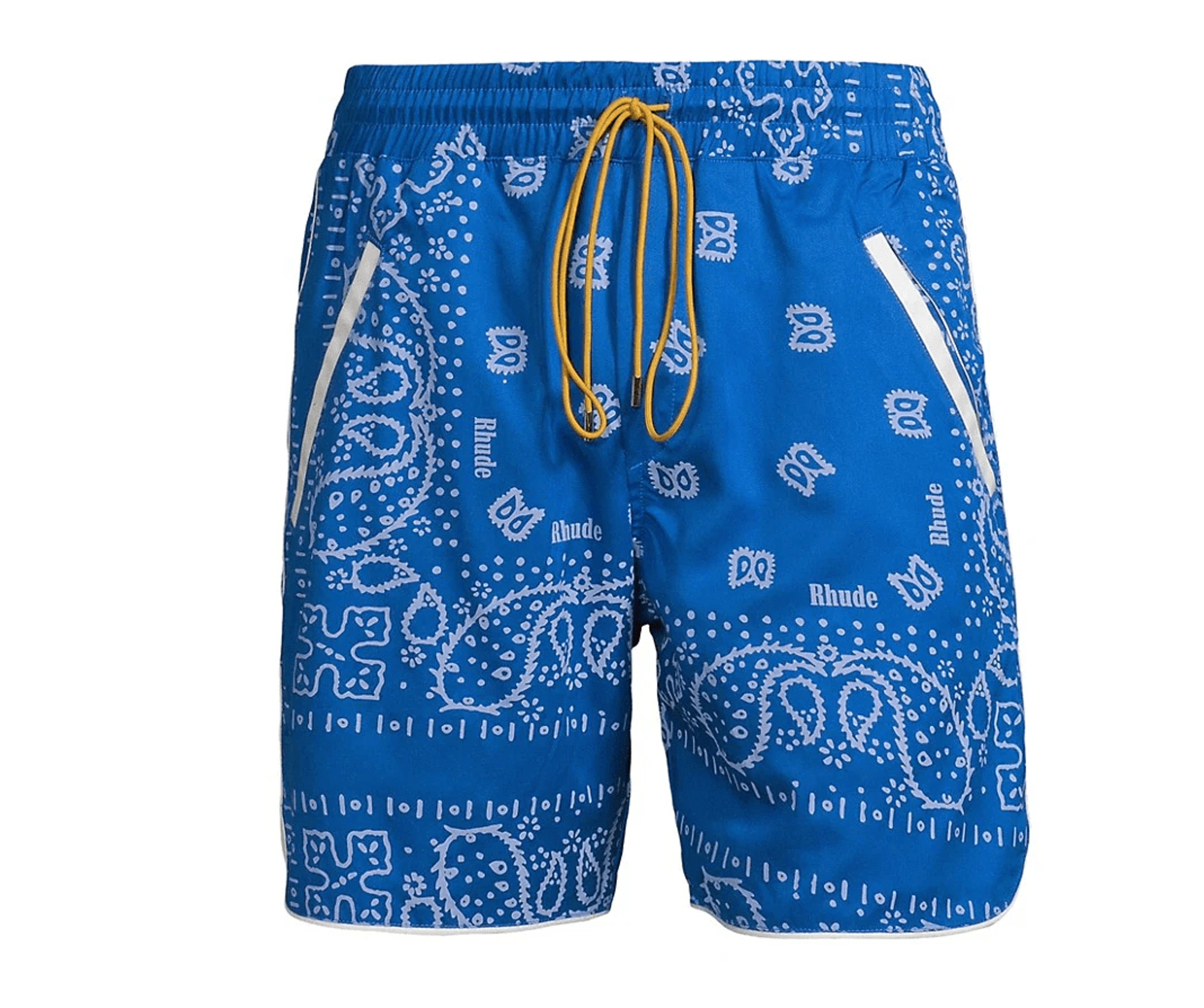 Rhude Track Bandana Swim Shorts Blue