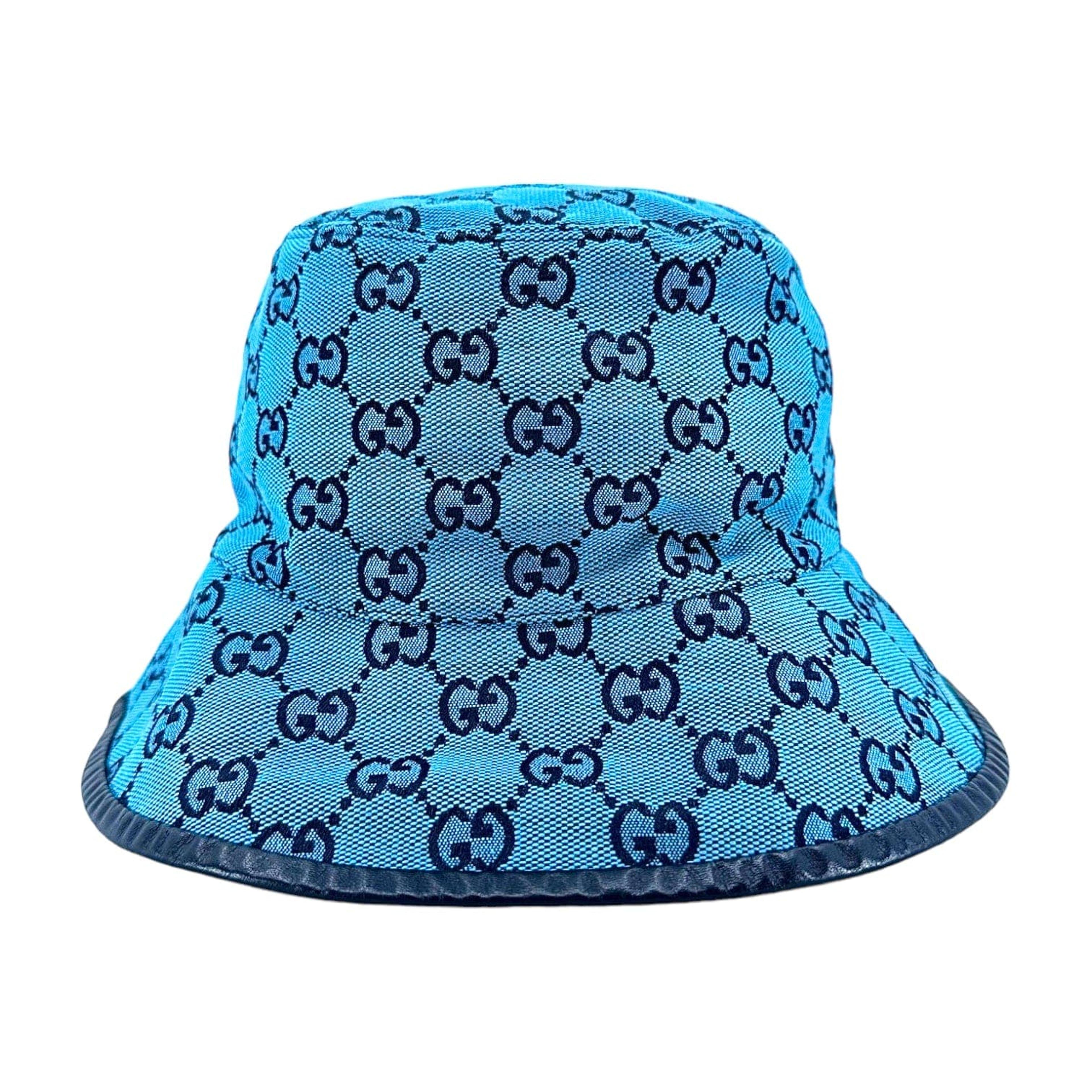 Alternate View 2 of Gucci GG Multicolor Canvas Bucket Hat Blue Black Pre-Owned