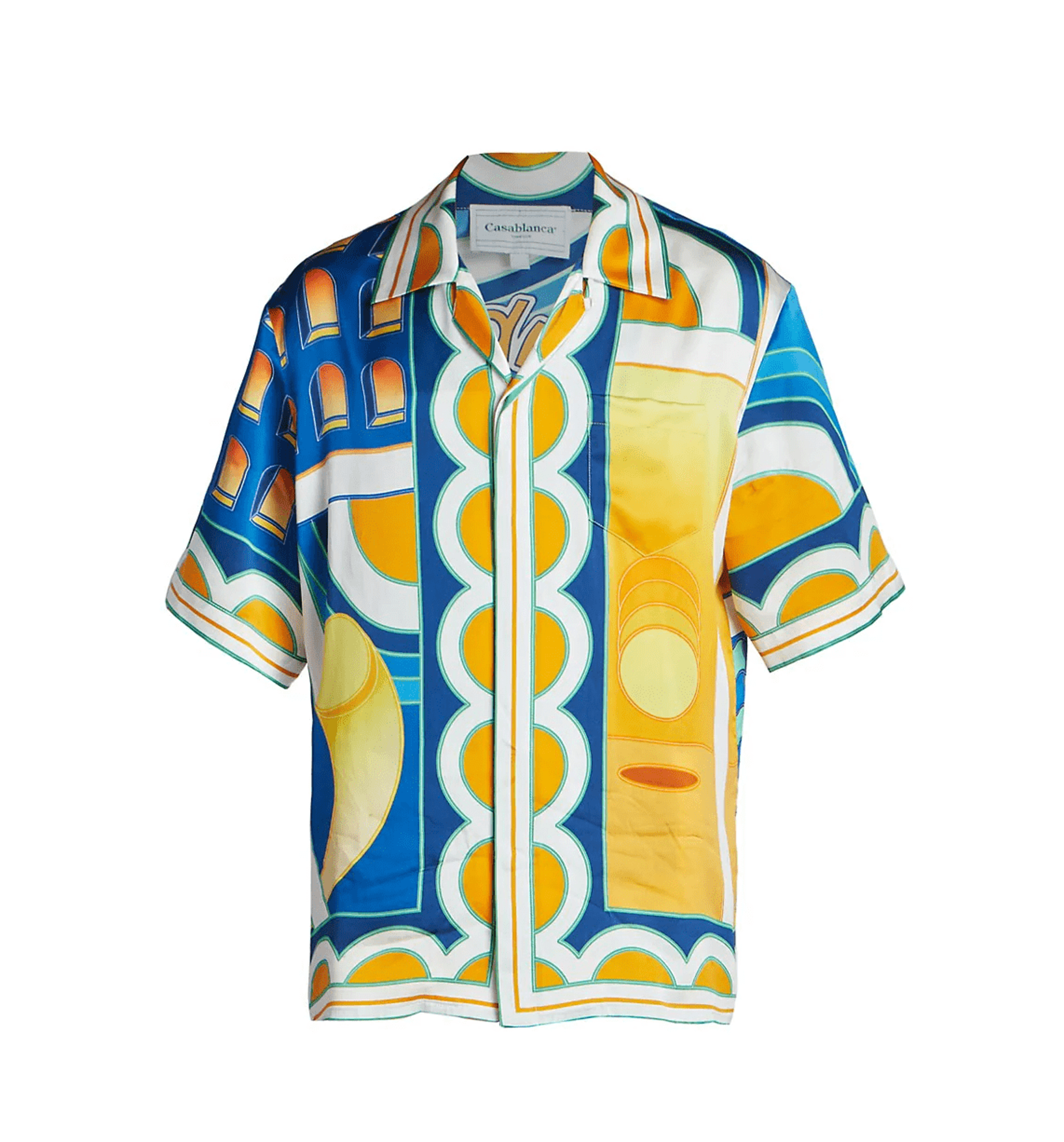 Casablanca Paysage Art Silk Button Up Shirt Multi