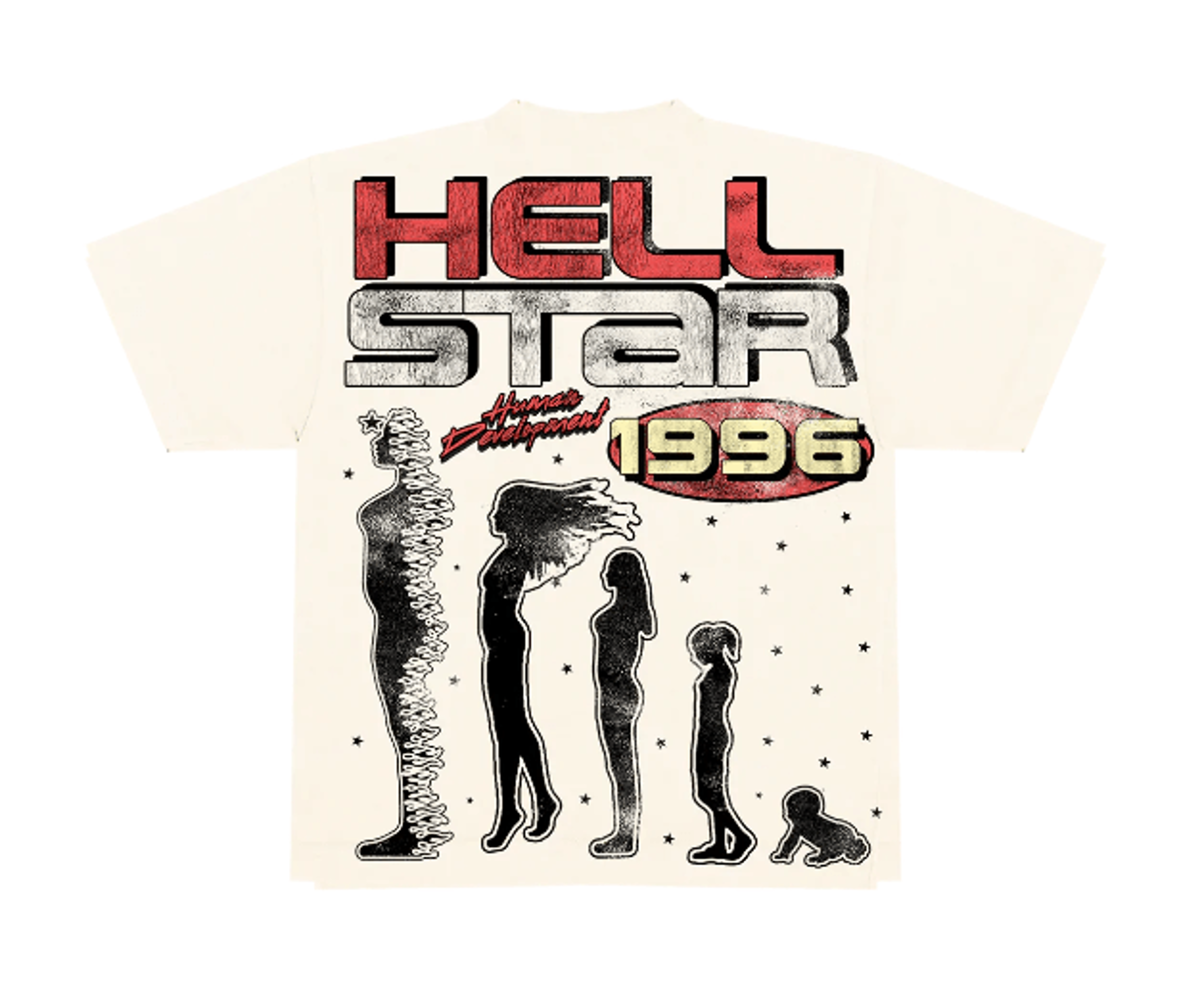 Alternate View 1 of Hellstar Studios Cranium Short Sleeve Tee Shirt Cream