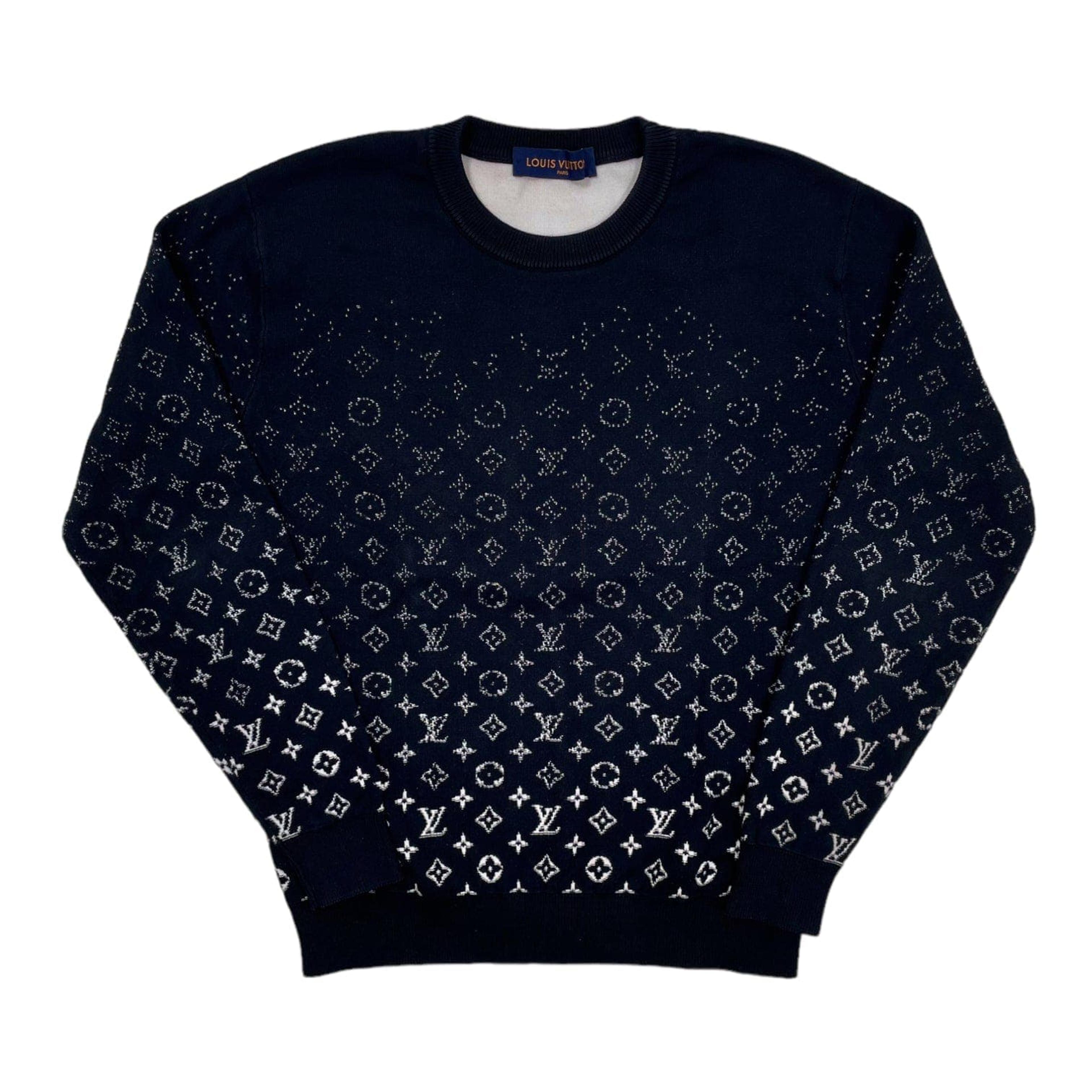 Louis Vuitton Monogram Gradient Crewneck Sweatshirt Black Pre-Ow
