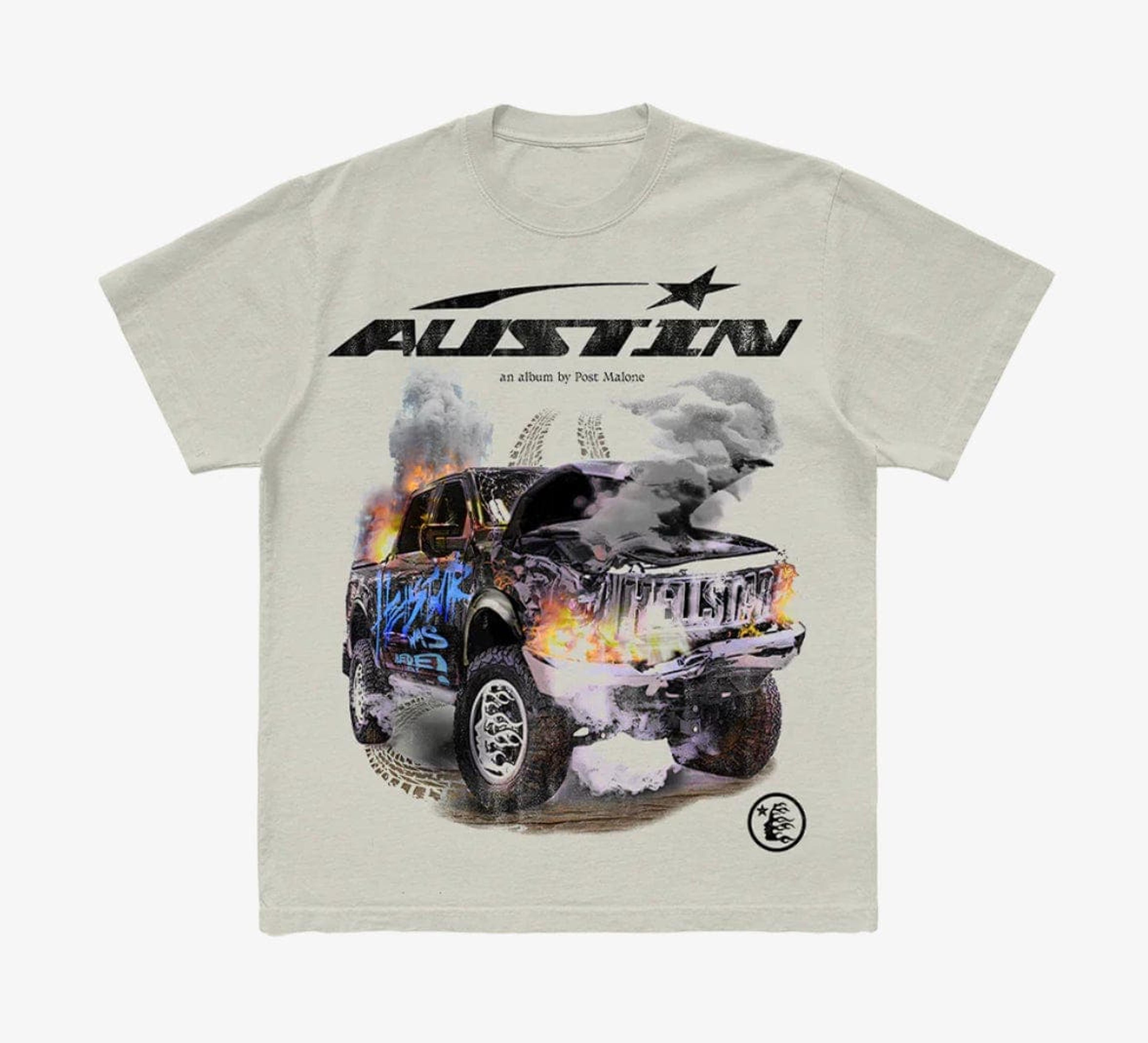 Hellstar Studios x Post Malone Austin Short Sleeve Tee Shirt Cre