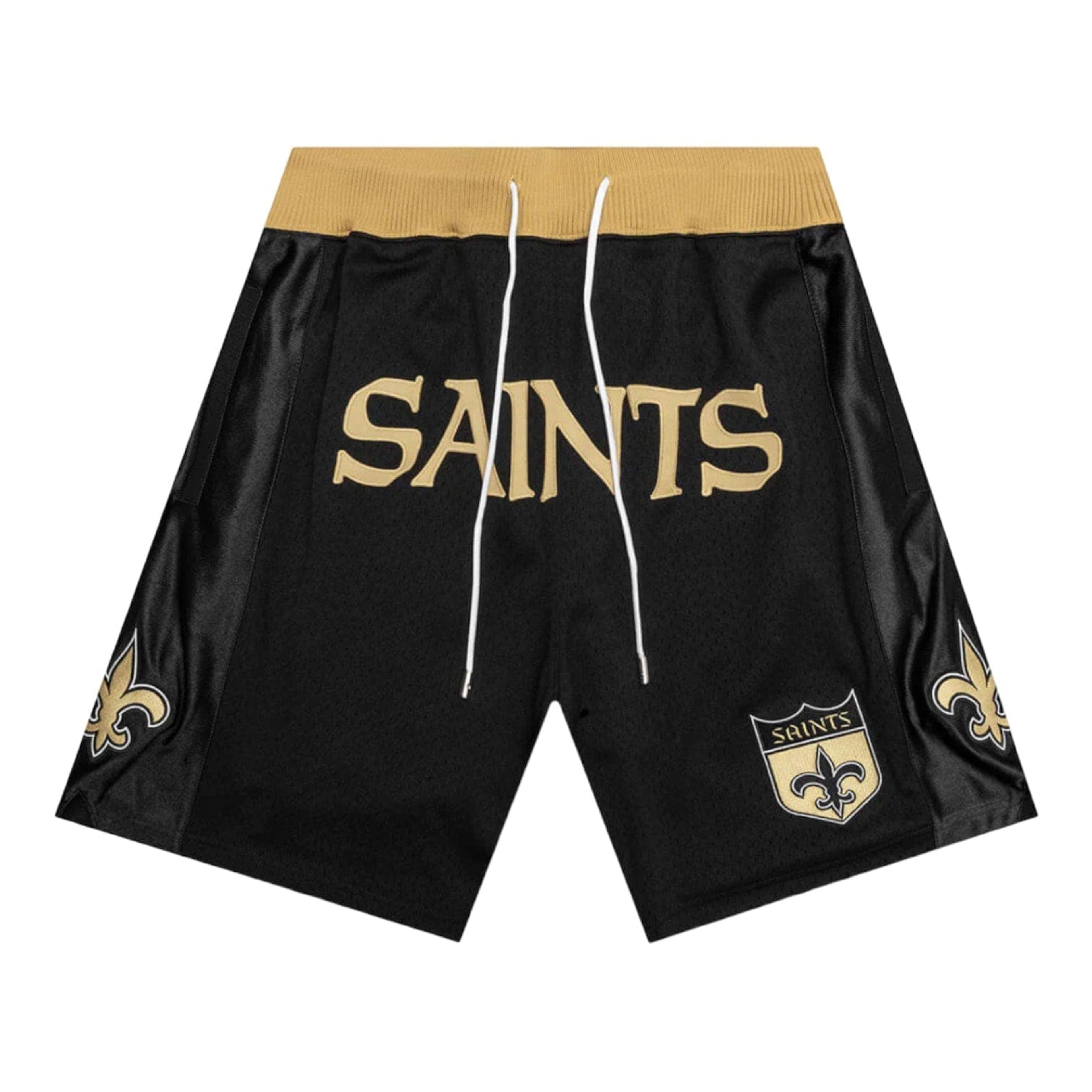 Just Don NFL Throwback New Orleans Saints Shorts Black