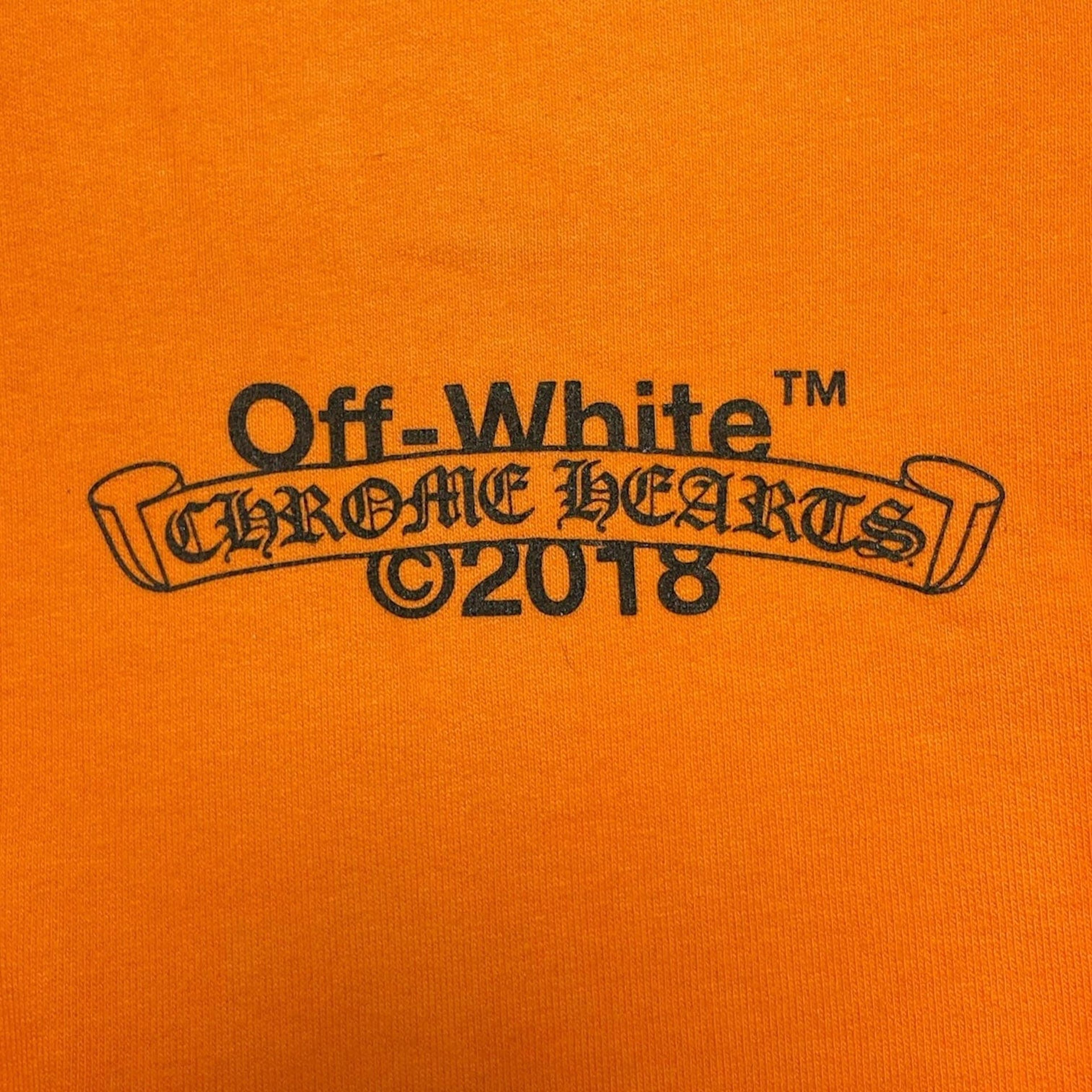 Alternate View 2 of Chrome Hearts x Off-White 2018 Hooded Sweatshirt Orange Black Pr