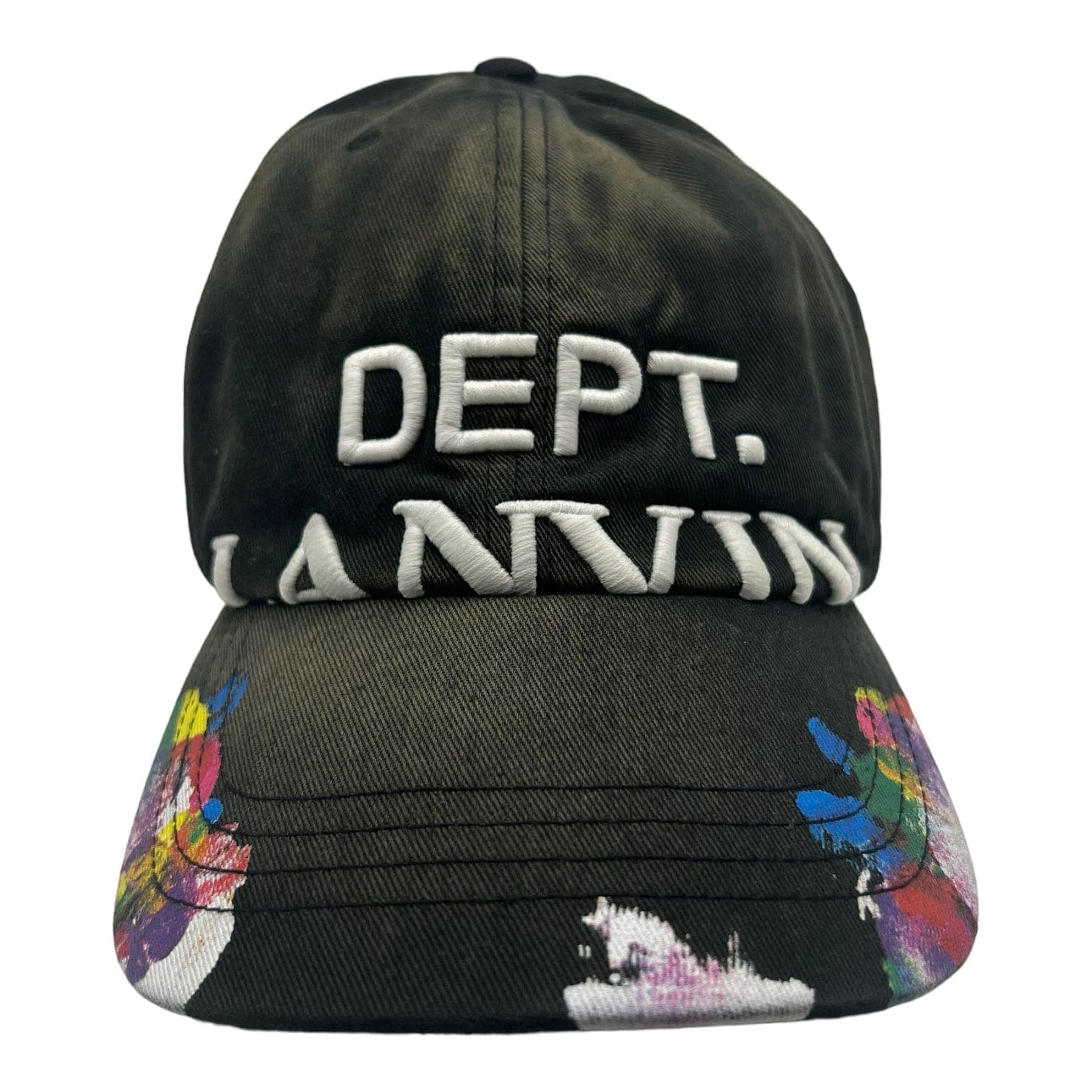 Lanvin x Gallery Deptartment Paint Splatter Strapback Hat Black 