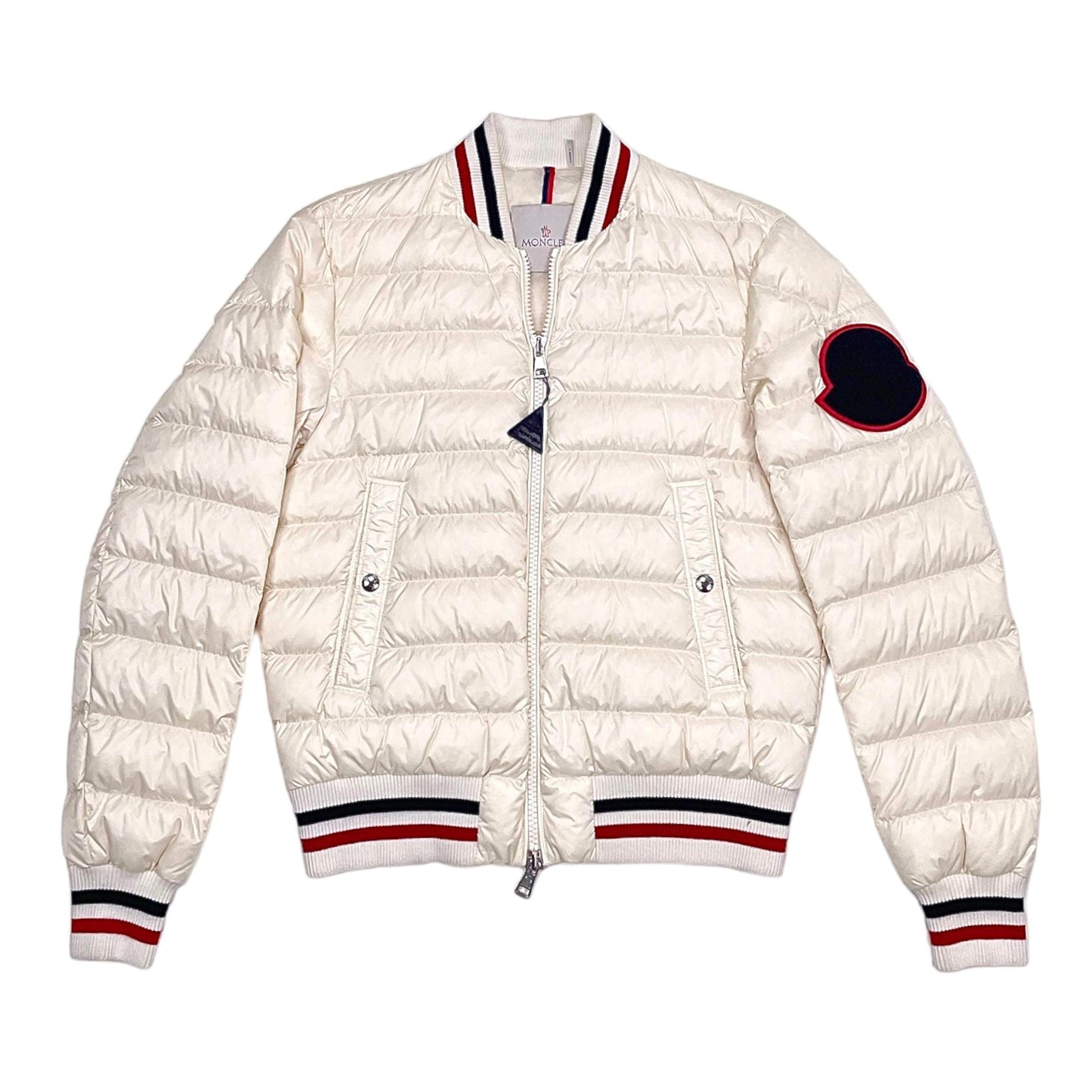 Moncler Deltour Quilted Down Jacket White Pre-Owned