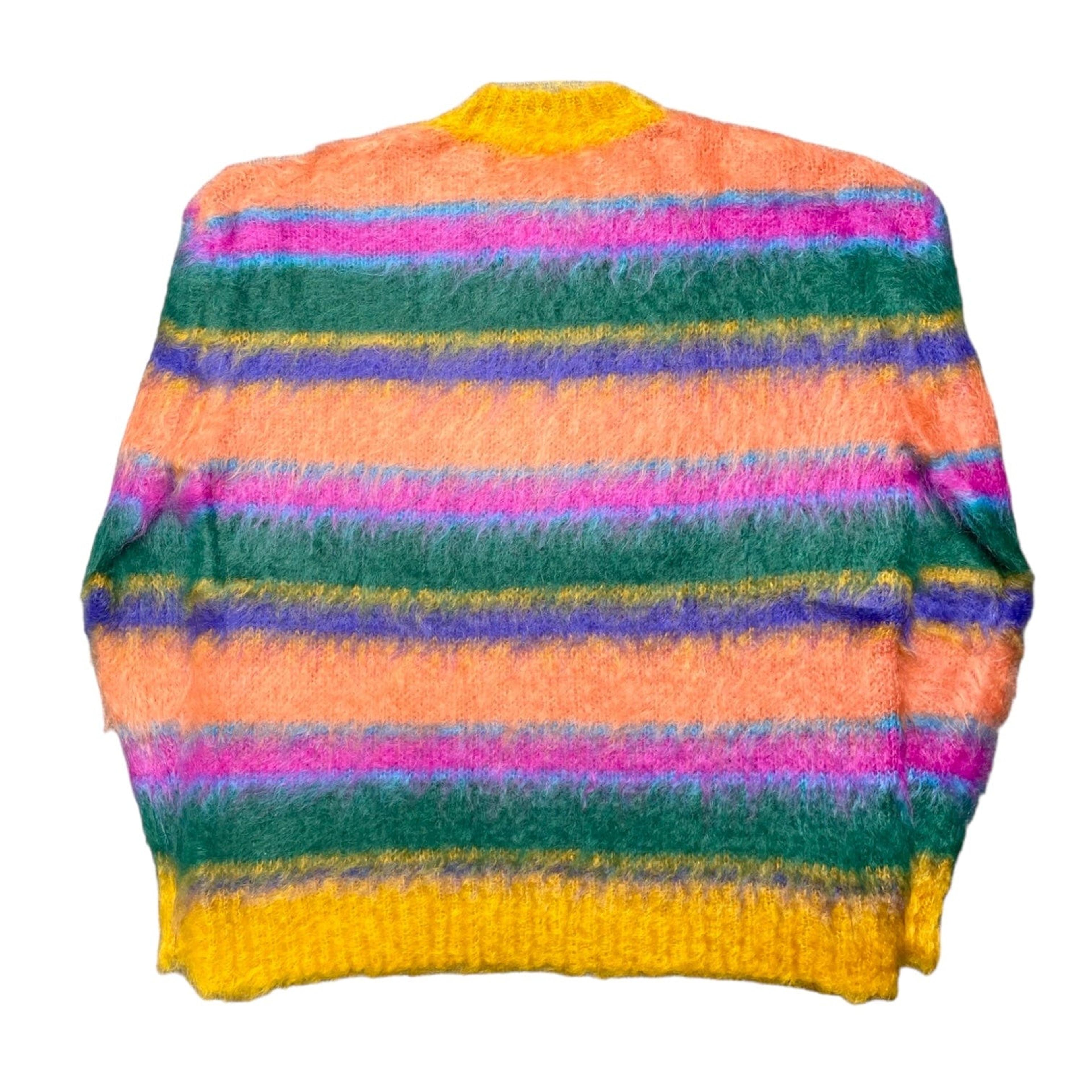 Alternate View 1 of Marni Striped Brushed Mohair Sweater Orange Pink