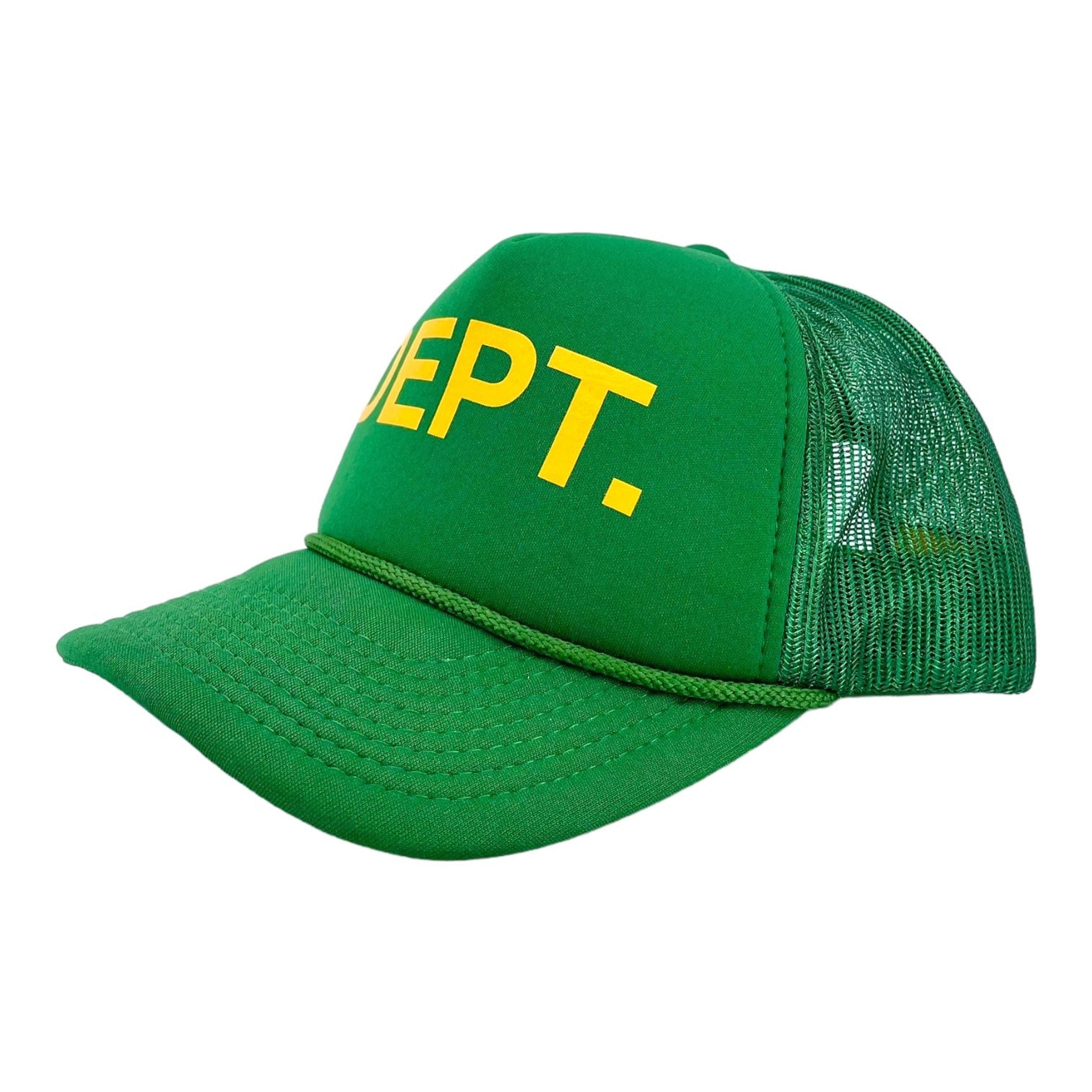Alternate View 4 of Gallery Department DEPT. Logo Trucker Hat Green Yellow