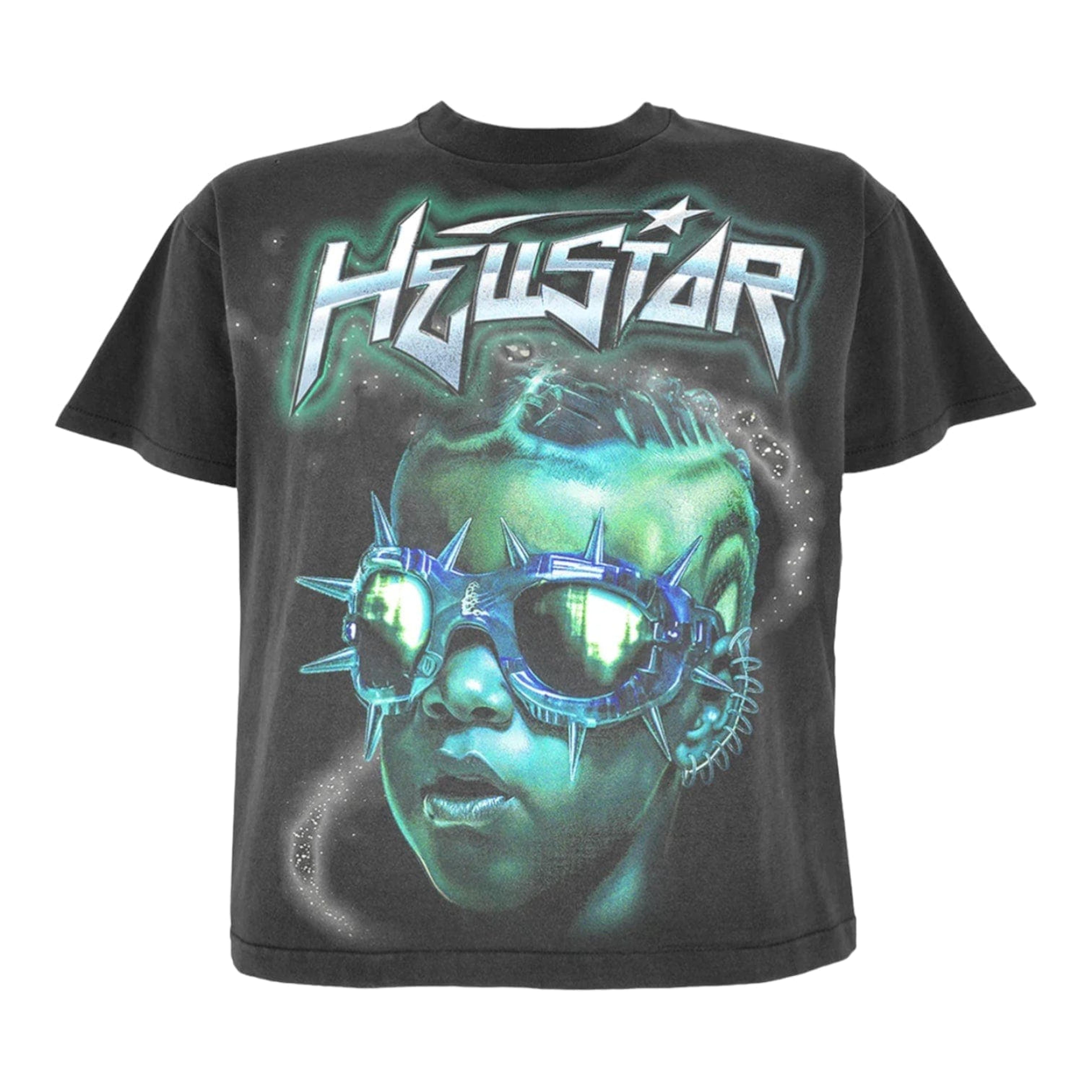 Hellstar Studios The Future Short Sleeve Tee Shirt Washed Black