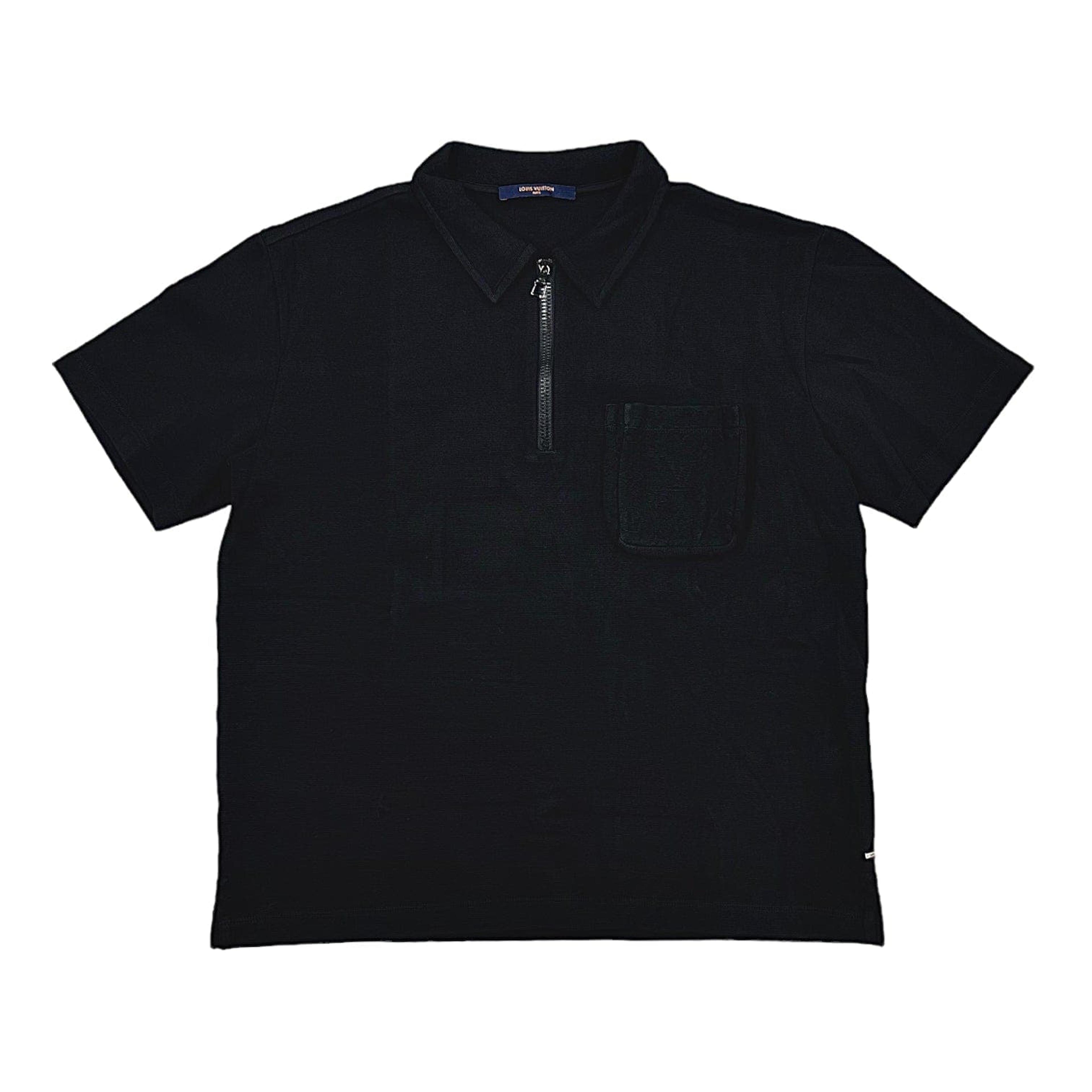 Louis Vuitton Zip Polo Monogram Pocket Short Sleeve Tee Shirt Bl