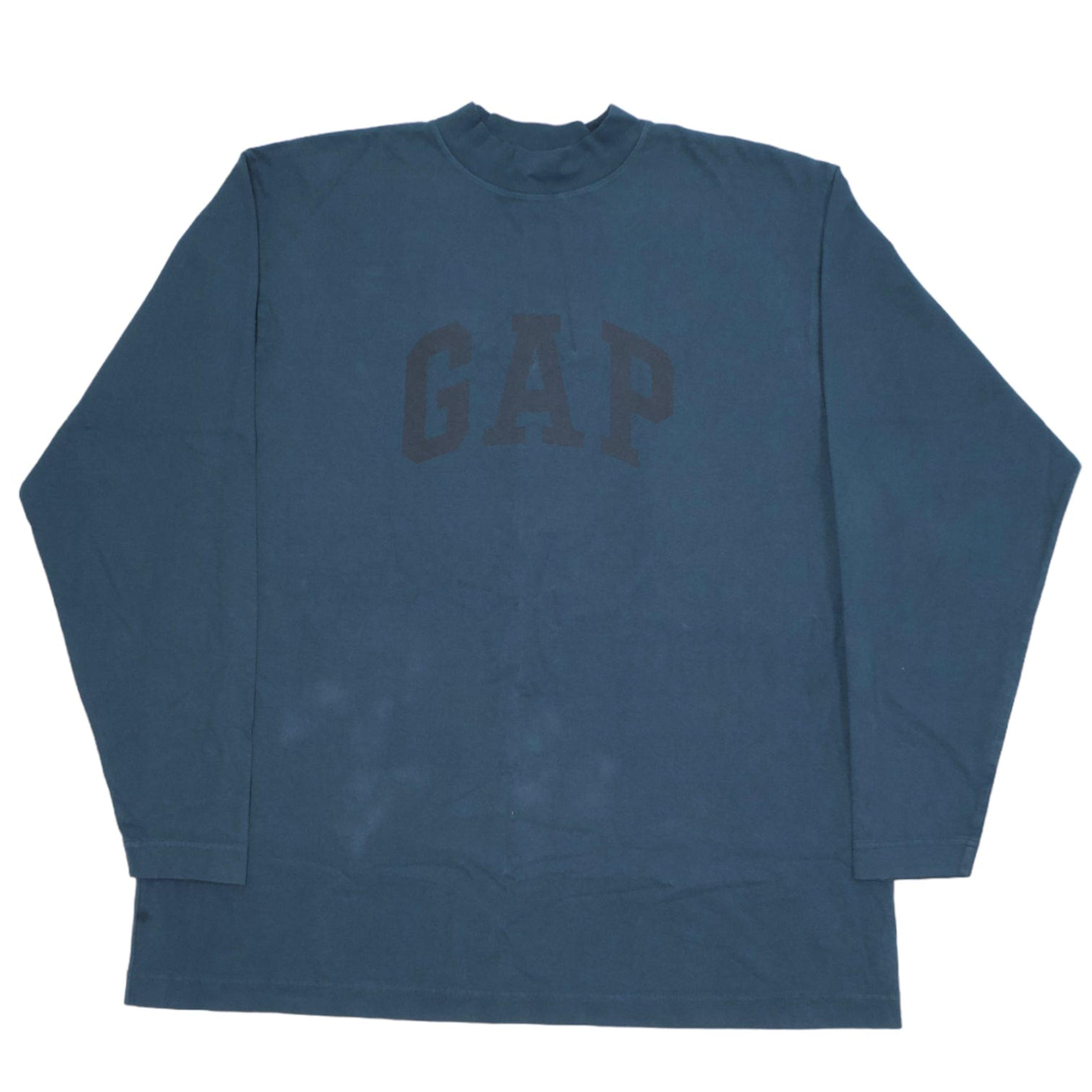 Yeezy Gap Dove Long Sleeve Tee Shirt Dark Blue Pre-Owned
