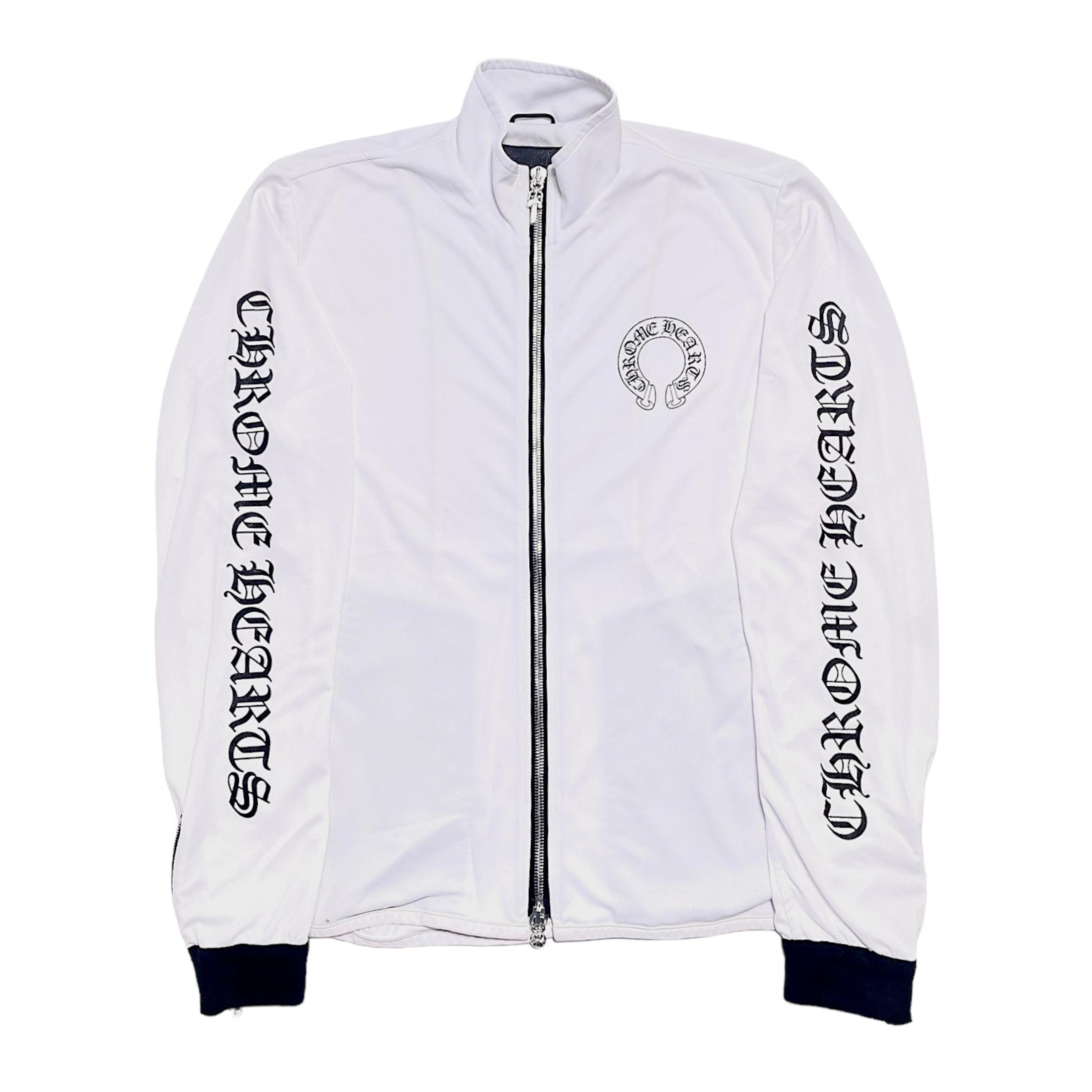 Chrome Hearts Jersey Track Jacket White Black Pre-Owned