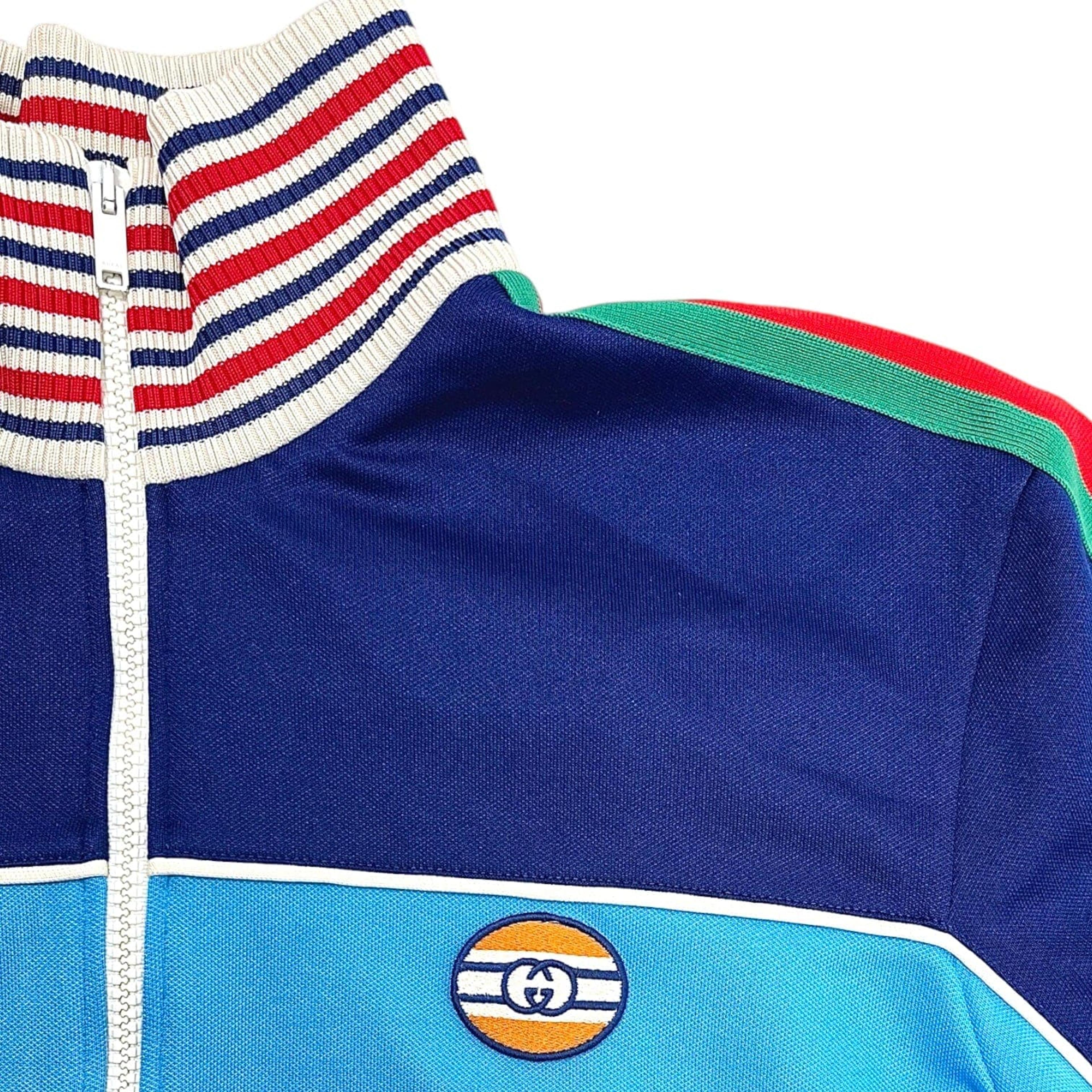 Alternate View 2 of Gucci GG Patch Technical Track Jacket Blue Pre-Owned