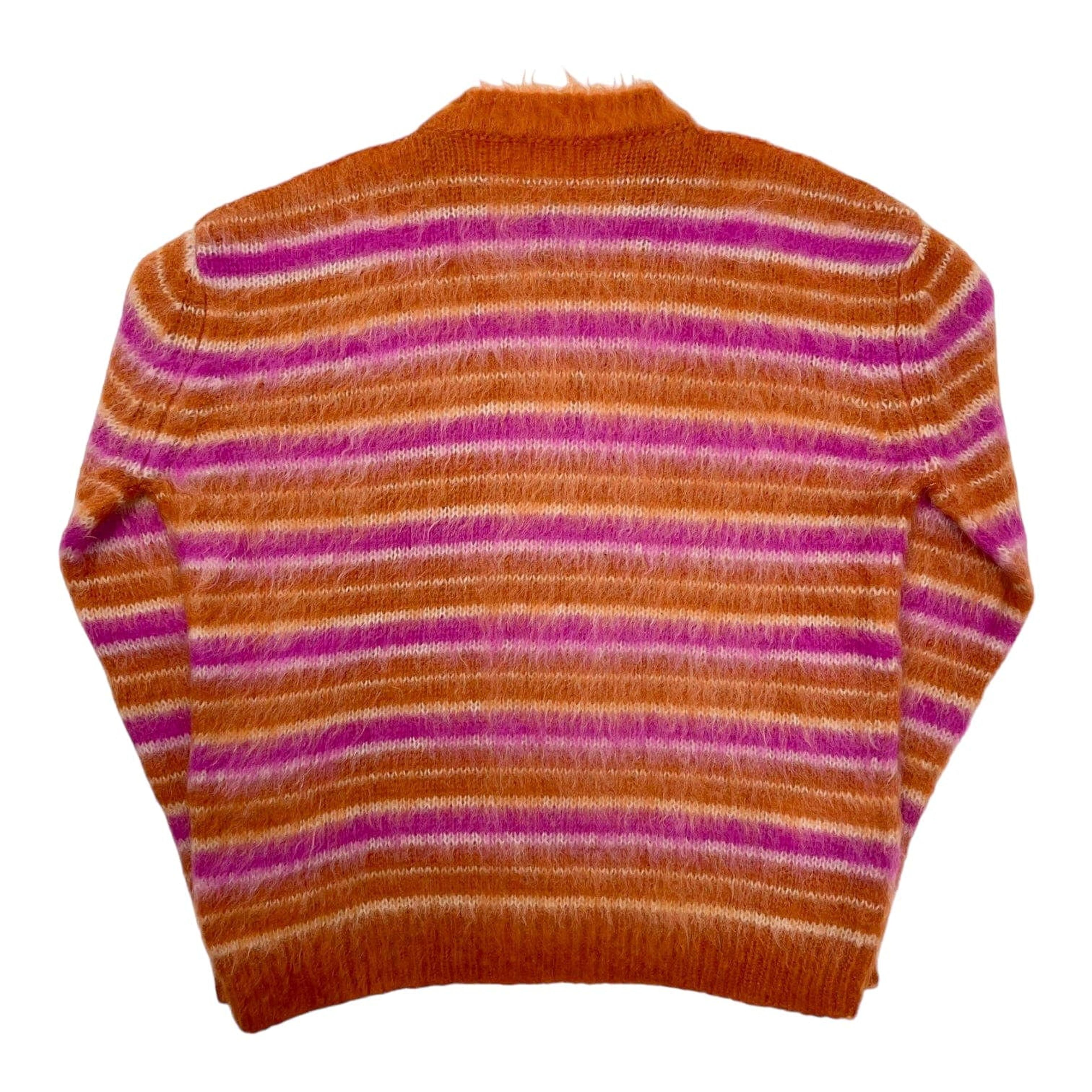 Alternate View 1 of Marni Striped Mohair Knit Sweater Orange Pink Pre-Owned