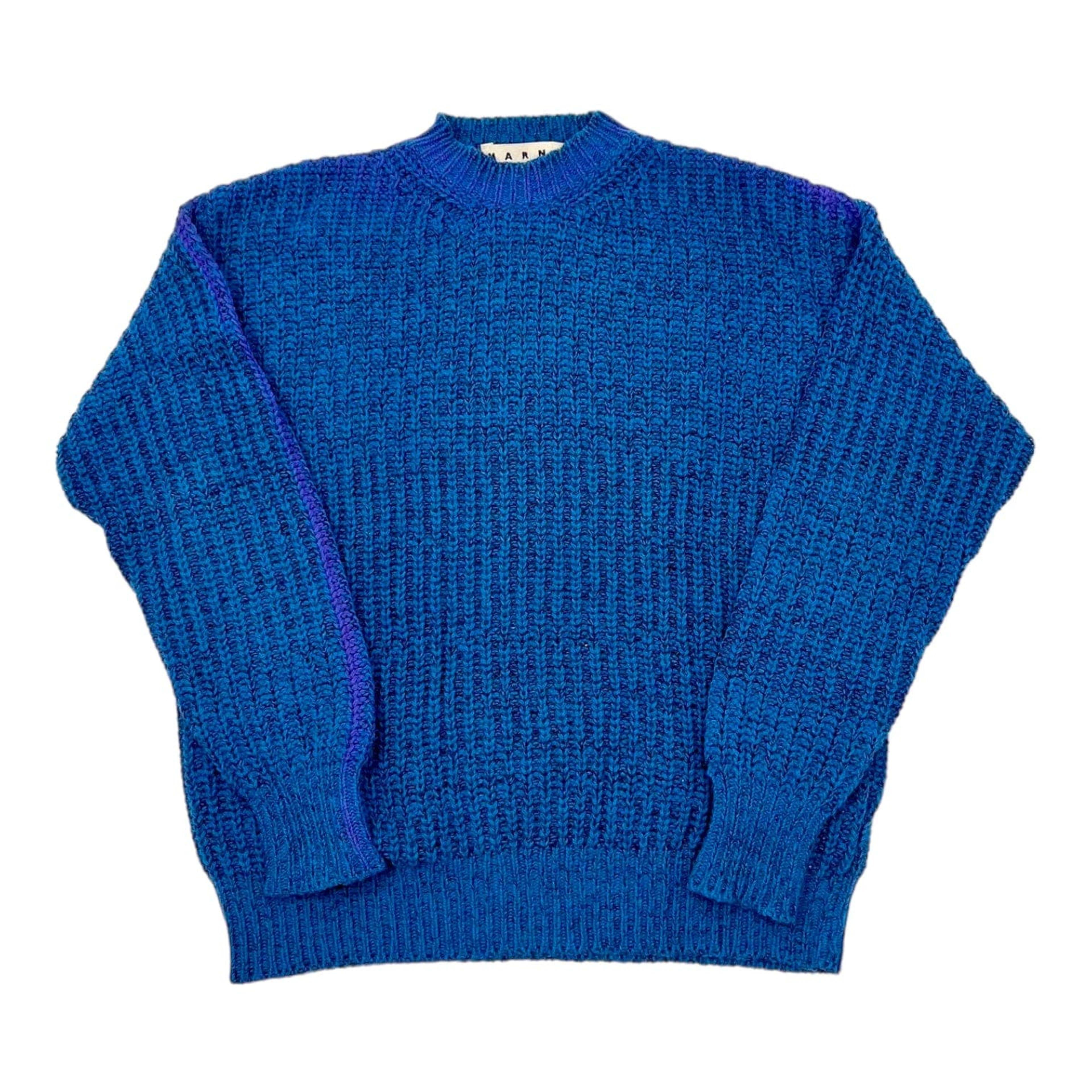 Marni Gradient Effect Knitted Sweatshirt Purple Blue Pre-Owned