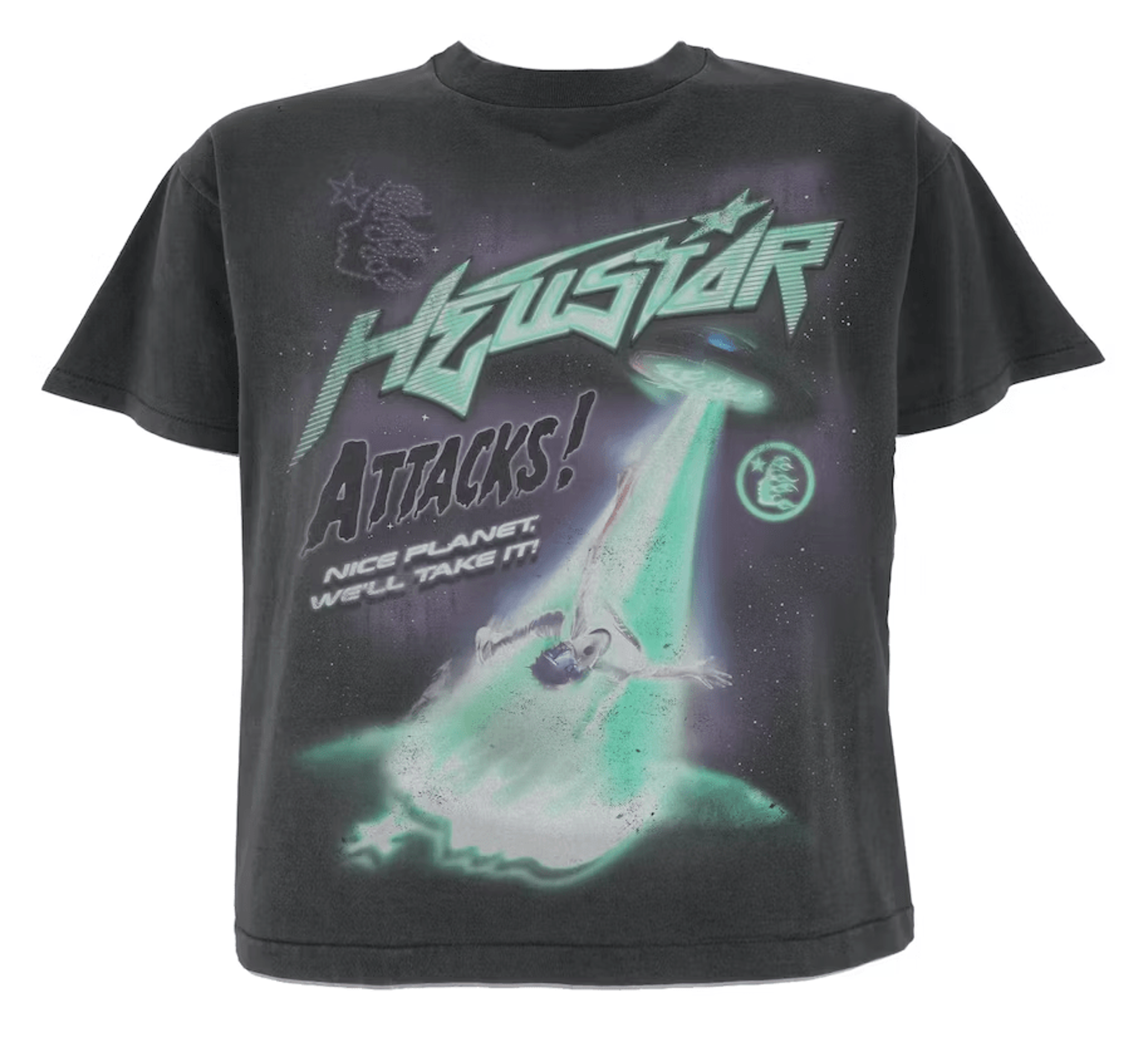Hellstar Studios Attacks Short Sleeve Tee Shirt Black