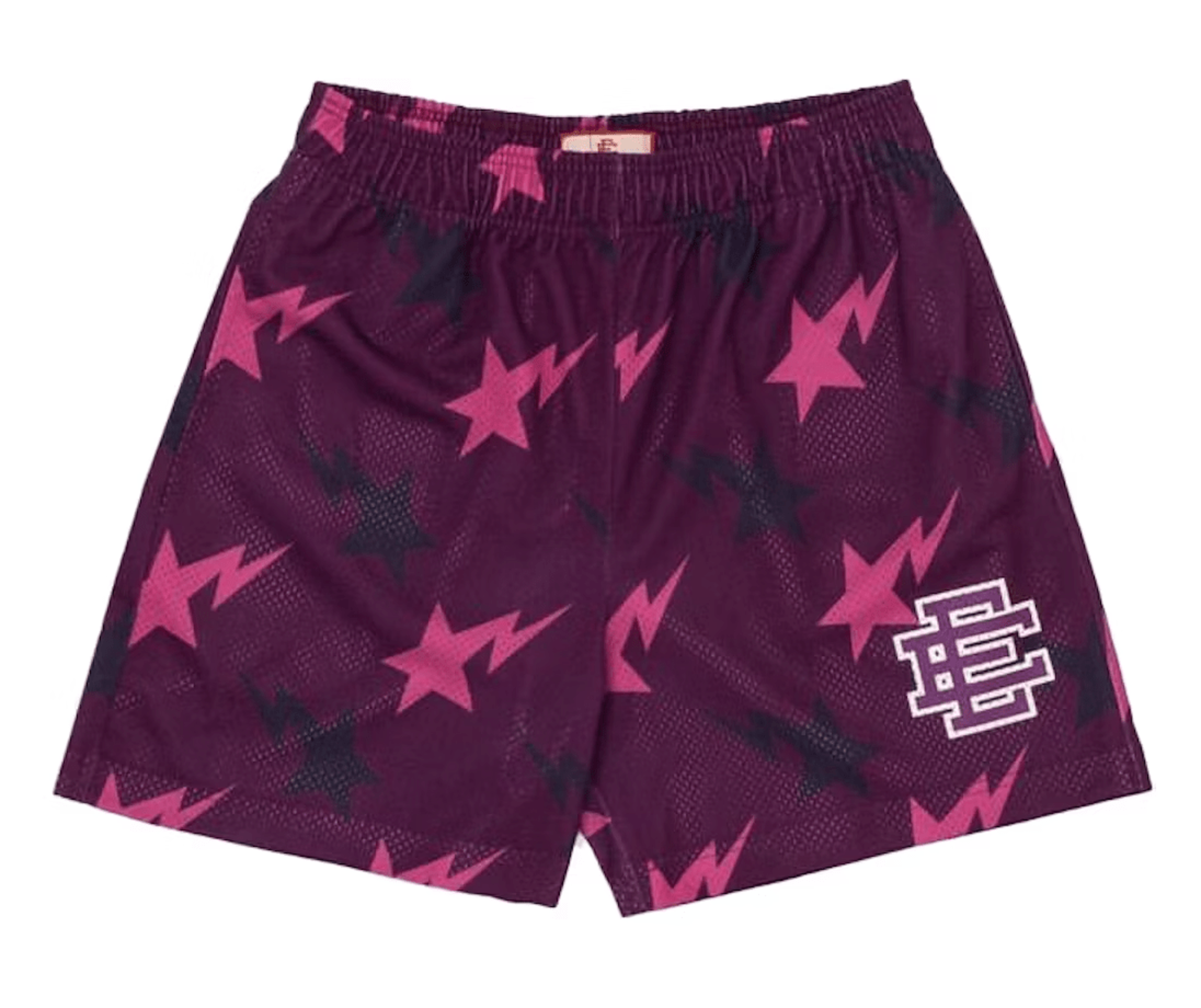 Eric Emanuel x BAPE Miami Basic Shorts Purple Pink Black