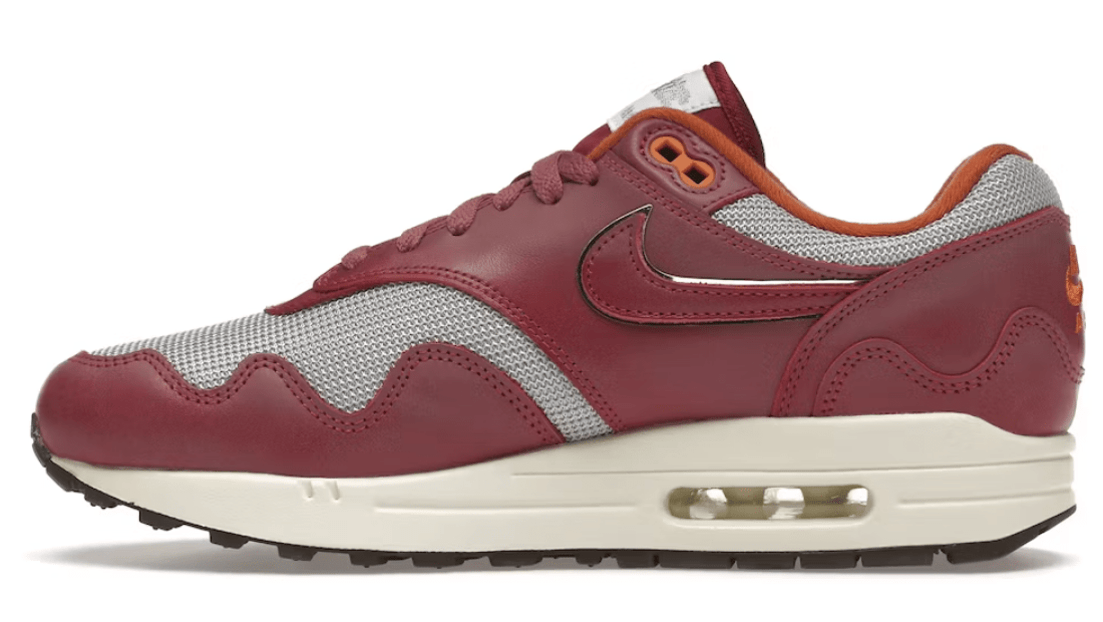 Alternate View 1 of Nike Air Max 1 Patta Waves Rush Maroon (with Bracelet)