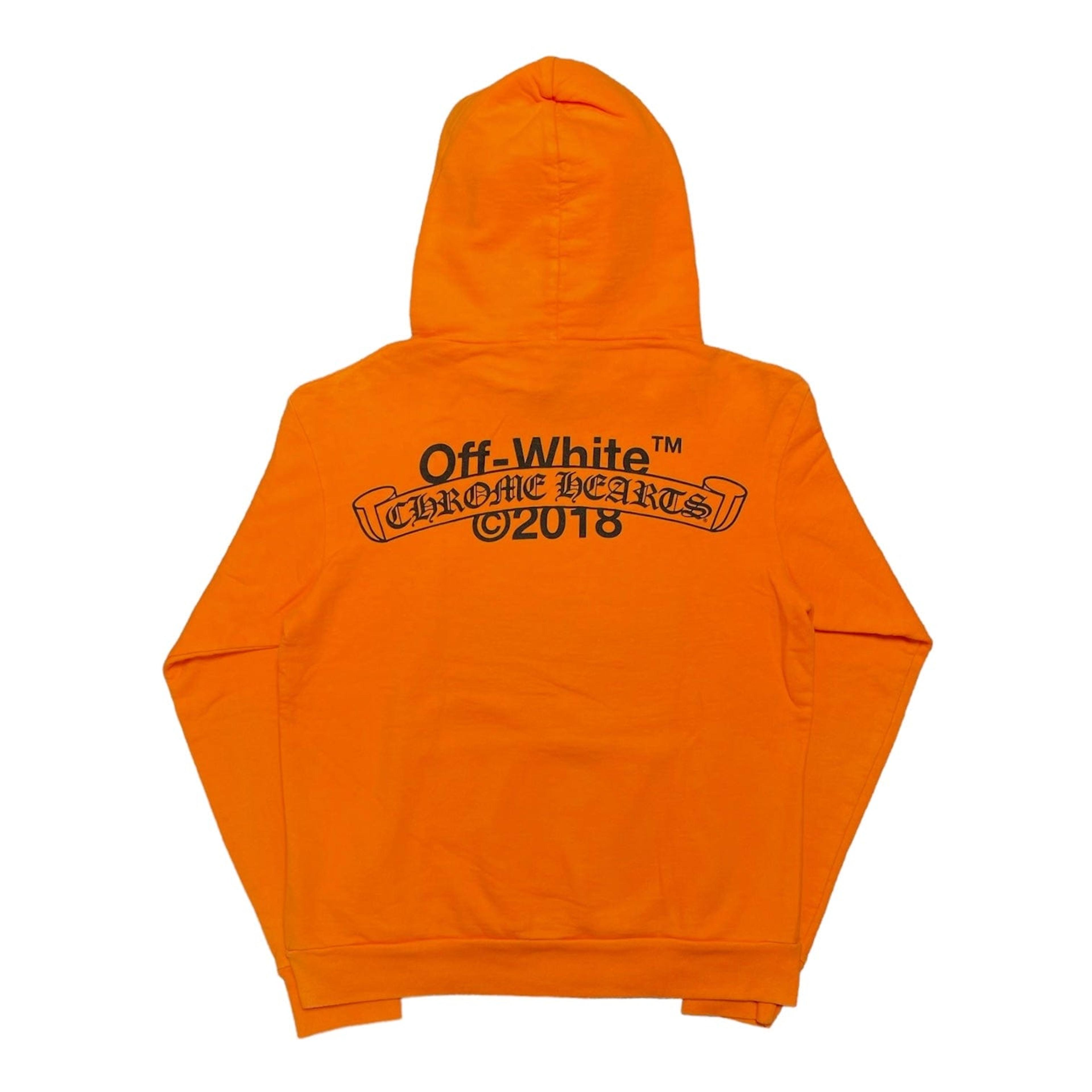 Alternate View 1 of Chrome Hearts x Off-White 2018 Hooded Sweatshirt Orange Black Pr