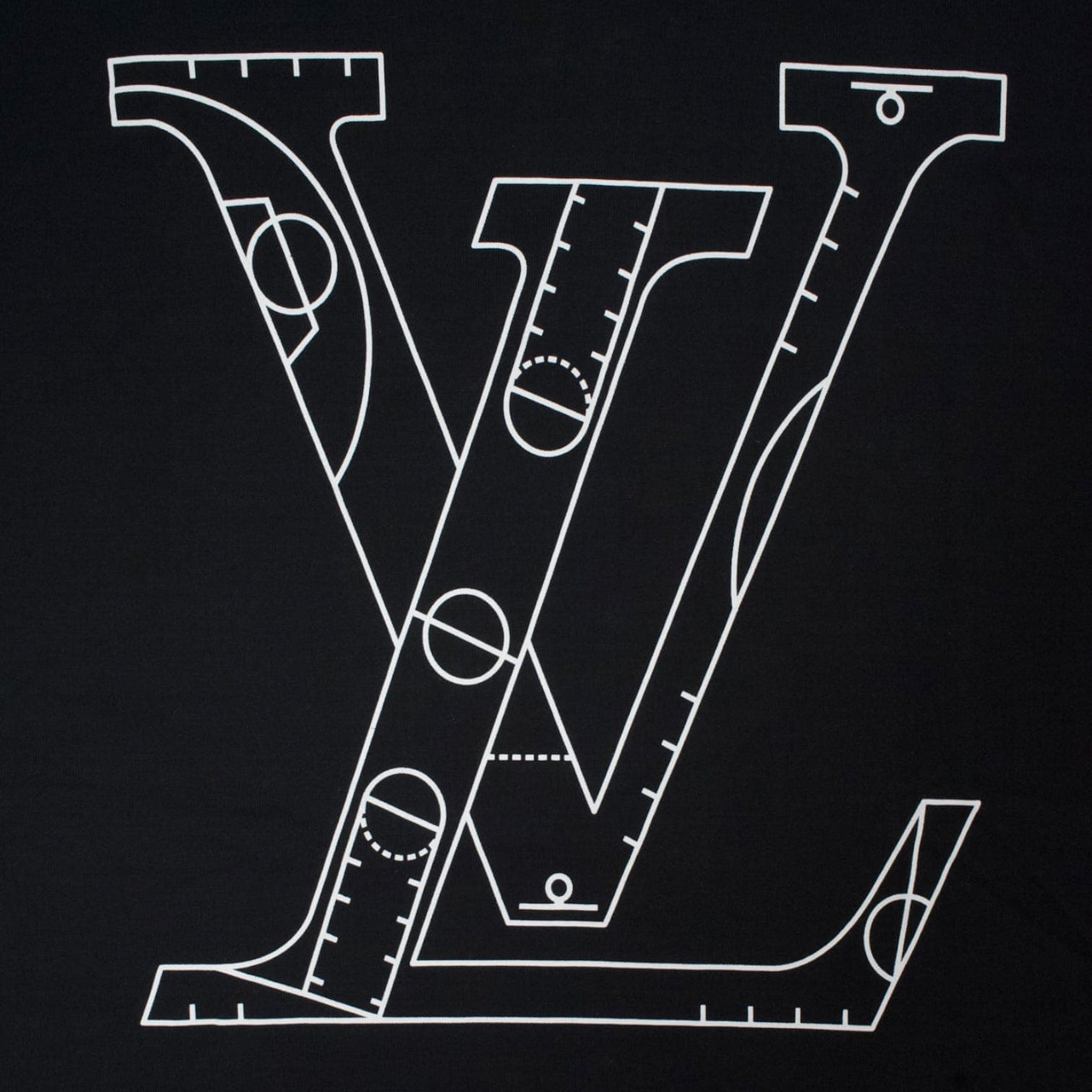 Alternate View 2 of Louis Vuitton x NBA Basketball Play Short Sleeve Tee Shirt Black