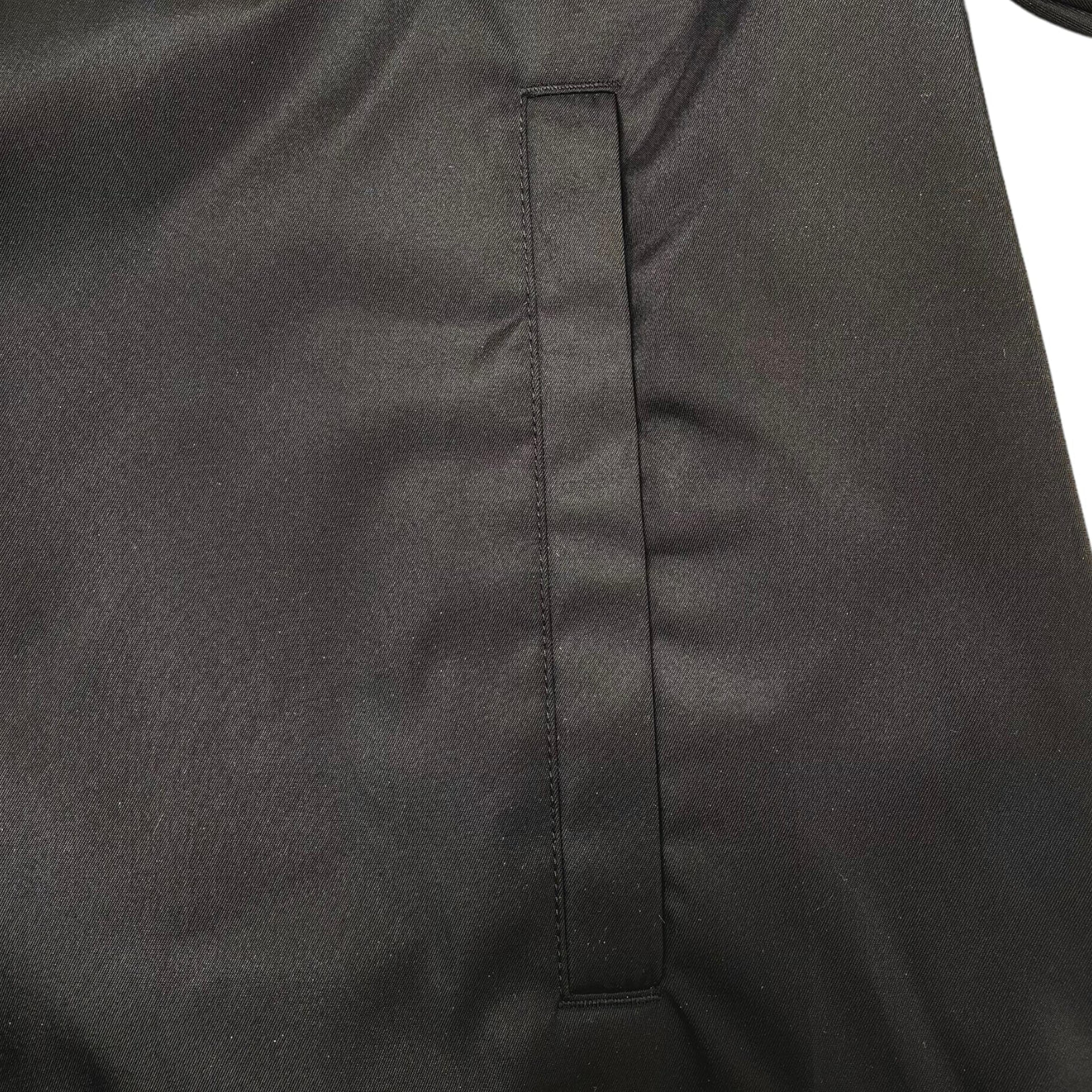 Alternate View 3 of Prada Re-Nylon Button Up Short Sleeve Tee Shirt Black Pre-Owned