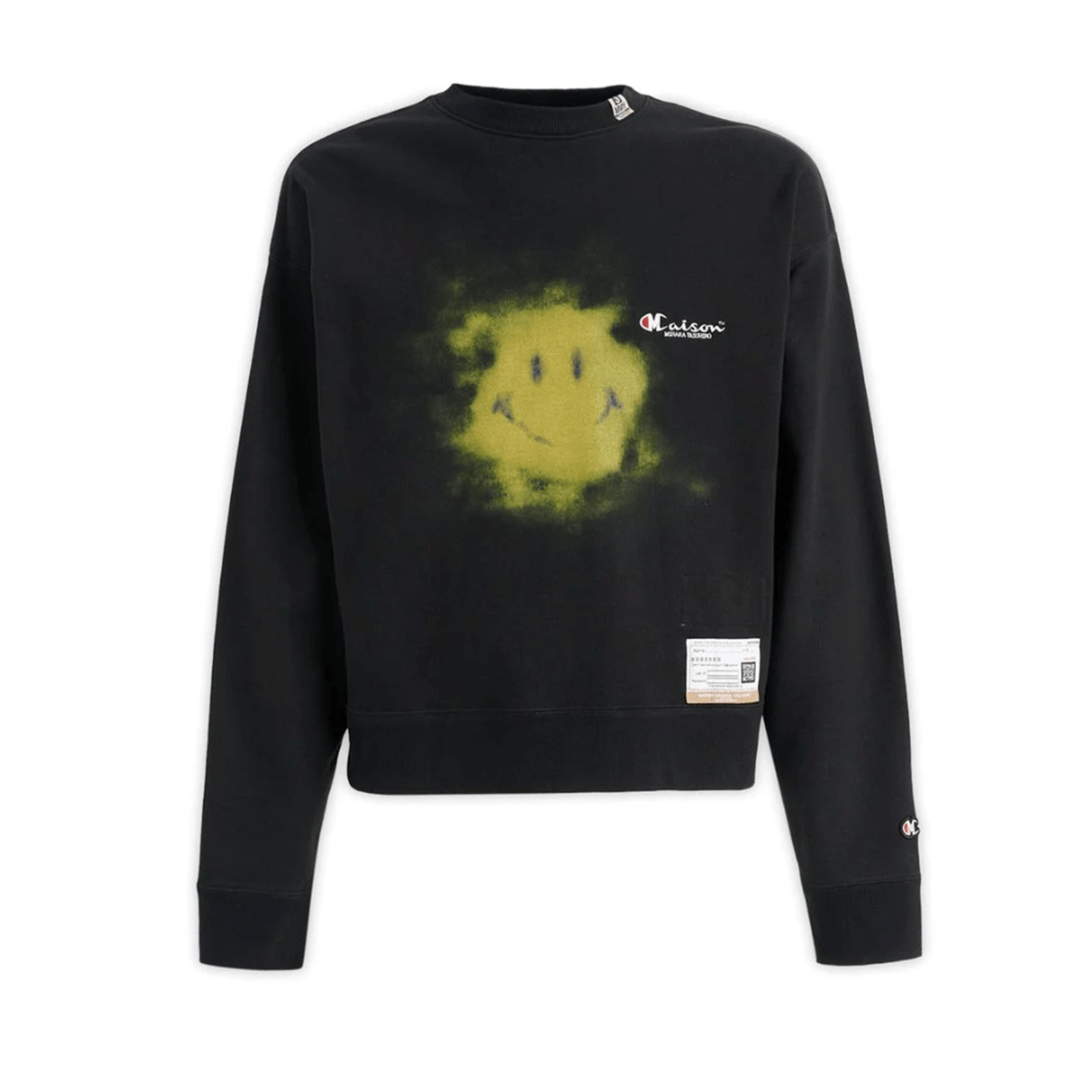 NTWRK - Maison Mihara Yasuhiro Smiley Face Crewneck Sweatshirt Black