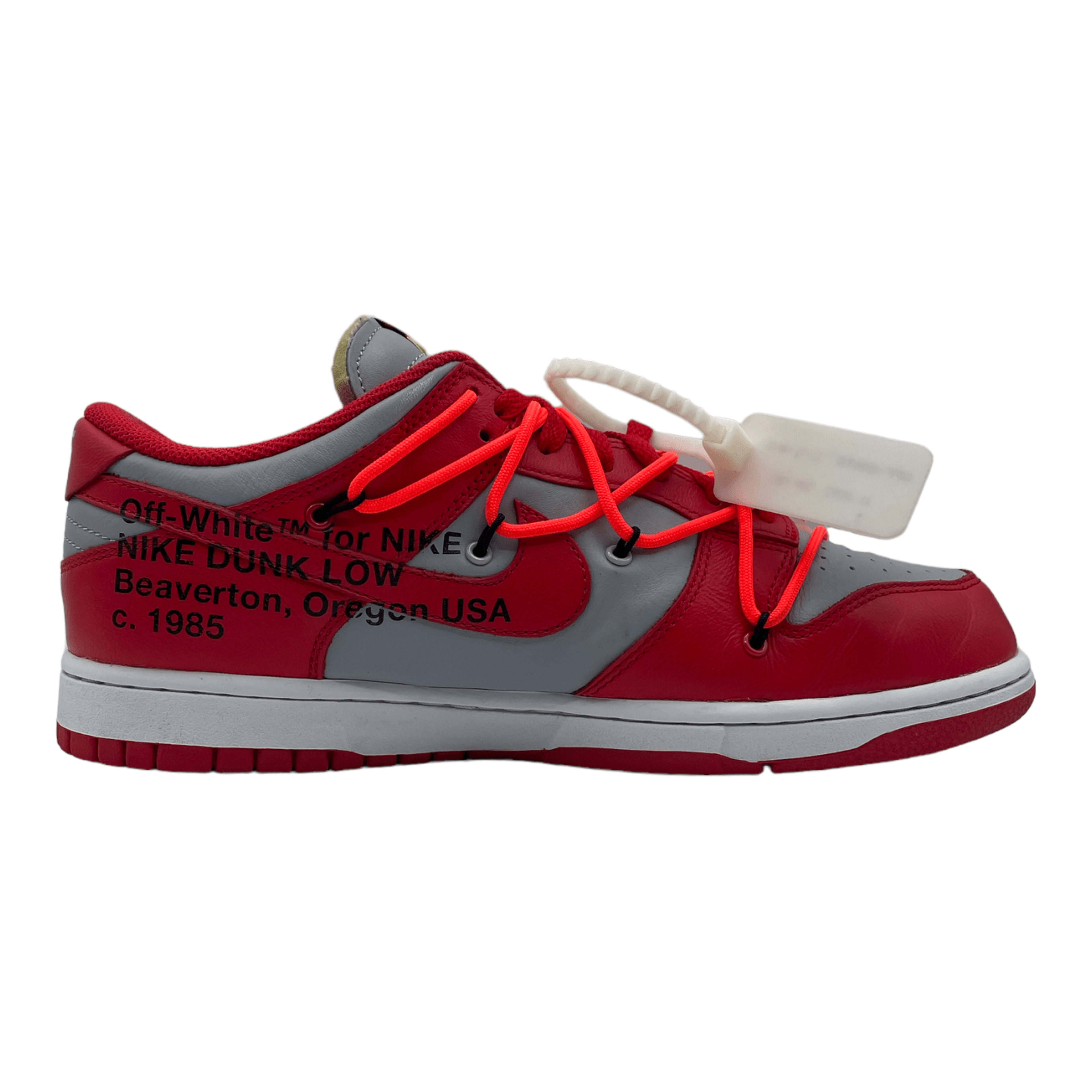 Alternate View 3 of Nike Dunk Low Off-White University Red Pre-Owned