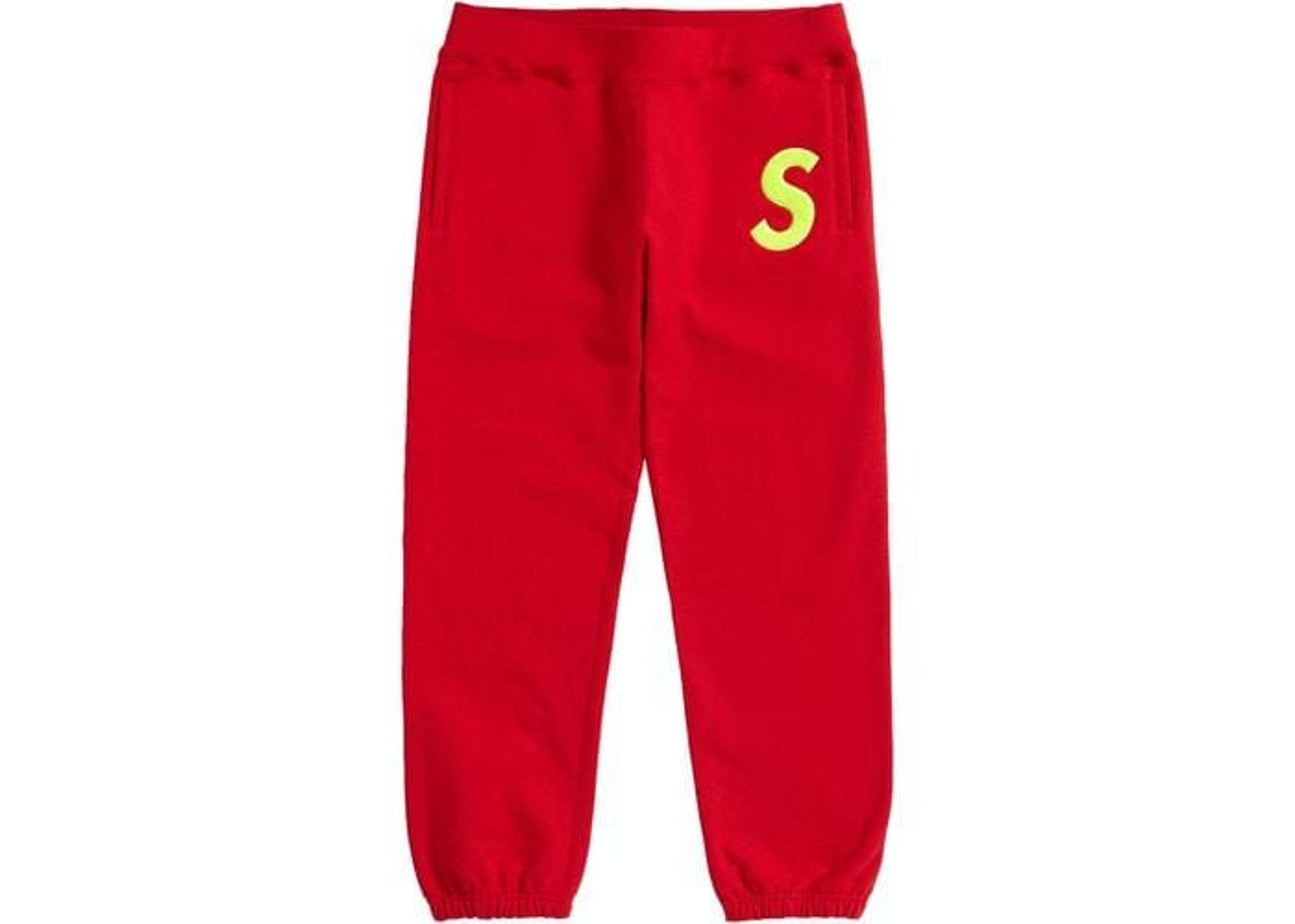 Supreme S Logo Sweatpants (FW19) Red