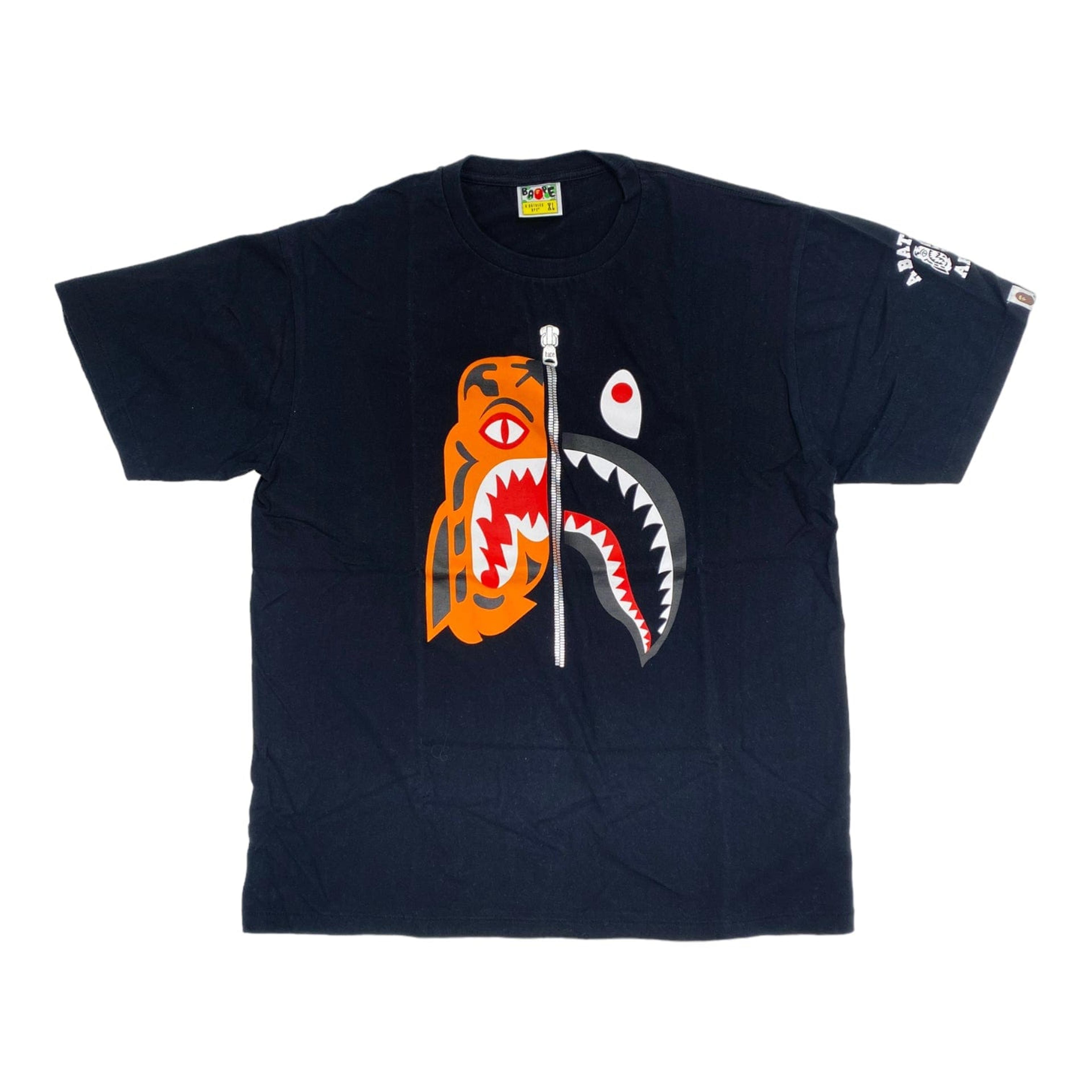 BAPE Tiger Shark Short Sleeve Tee Shirt Black