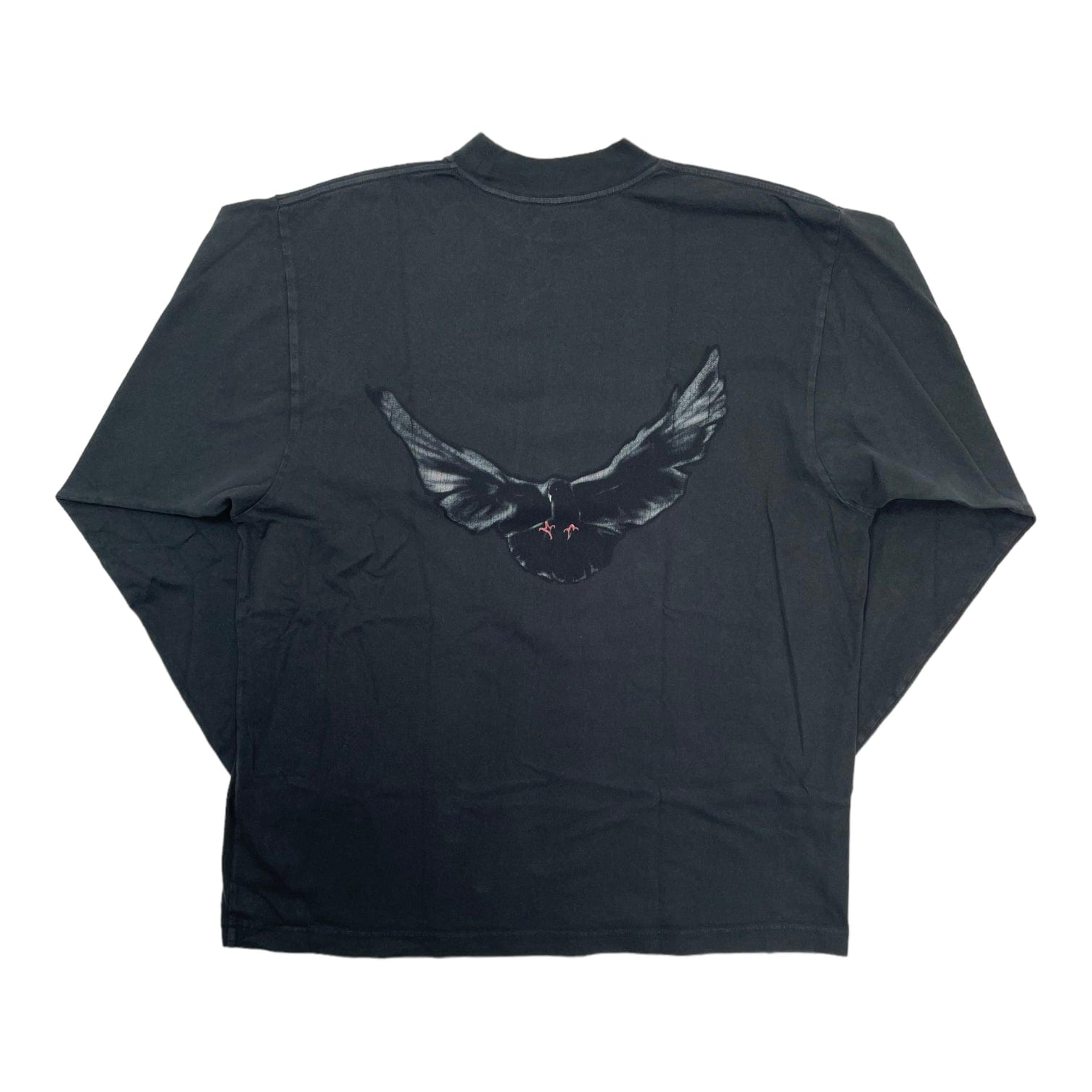 Yeezy Gap Dove Long Sleeve Tee Shirt Washed Black Pre-Owned