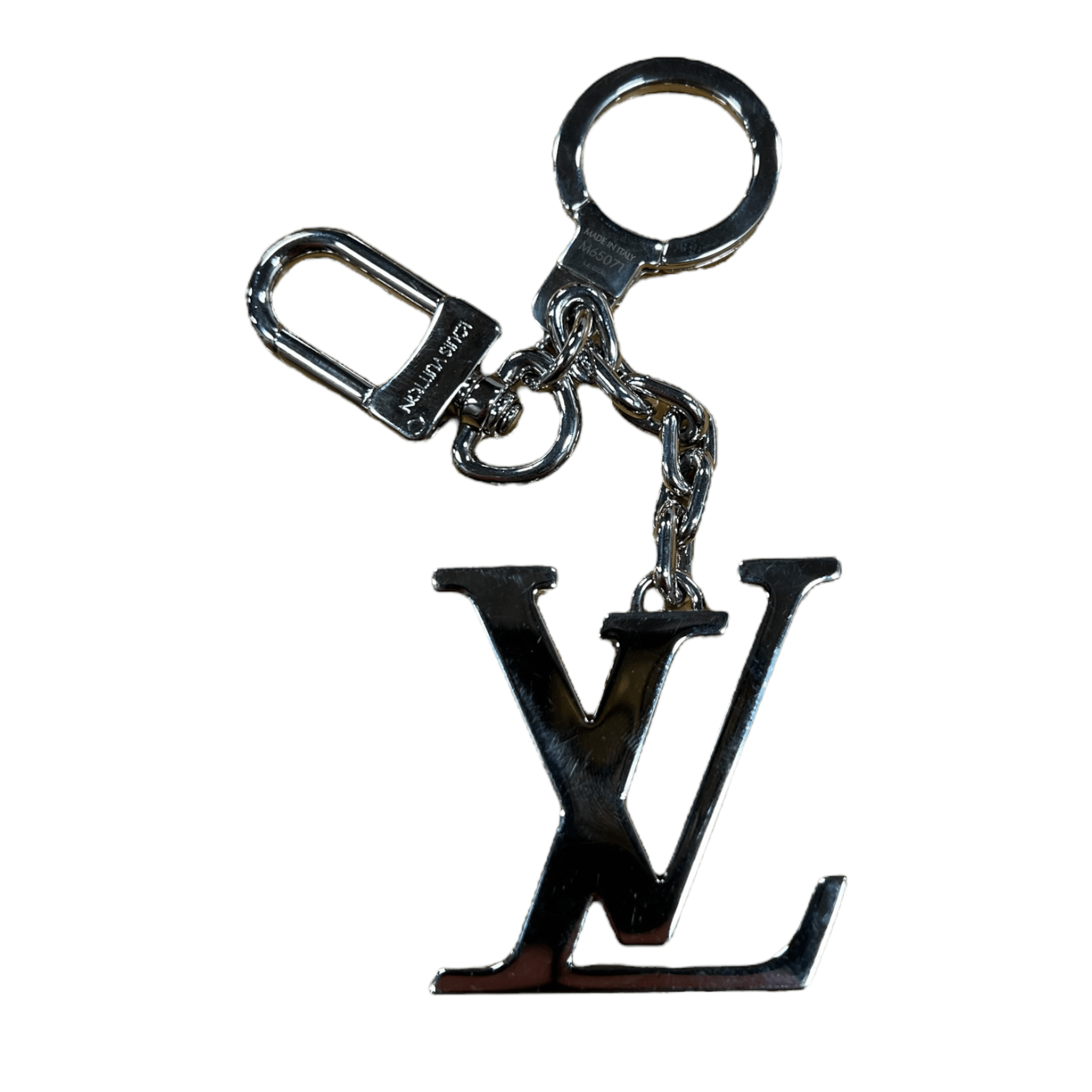 Louis Vuitton Facettes Bag Charm Key Holder Silver Pre-Owned