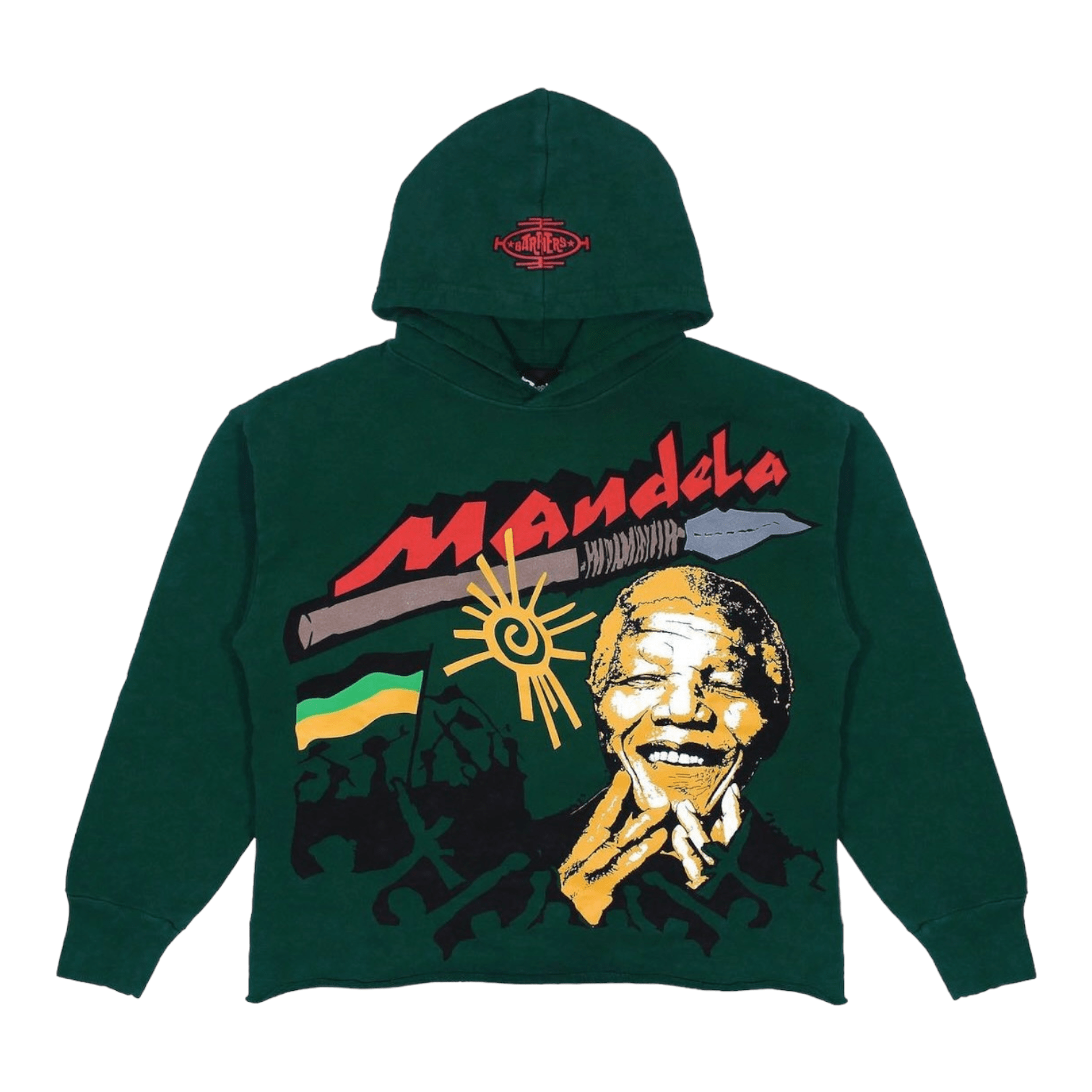 Barriers Nelson Mandela Hooded Sweatshirt Green