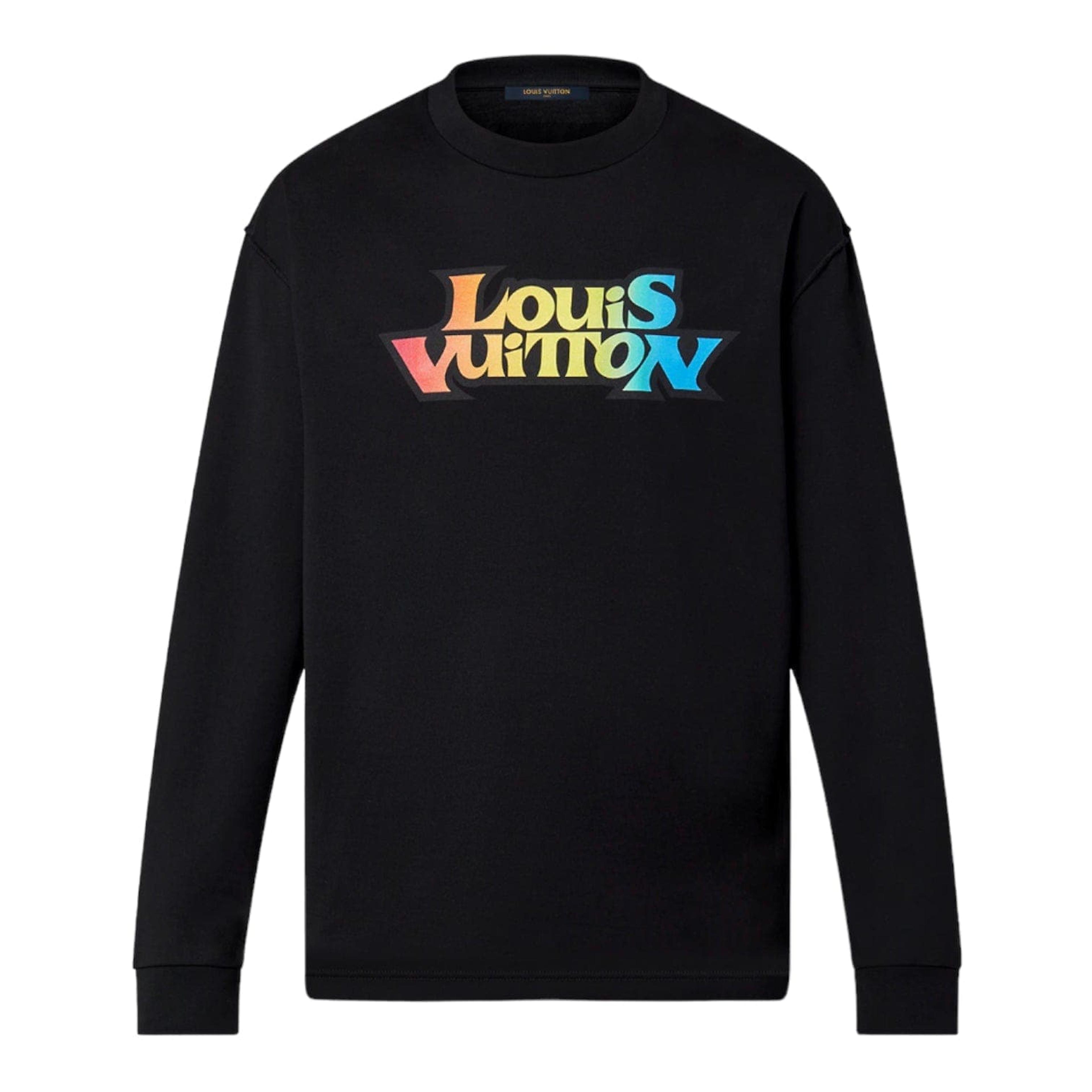 Louis Vuitton Fade Printed Long Sleeve Tee Shirt Black