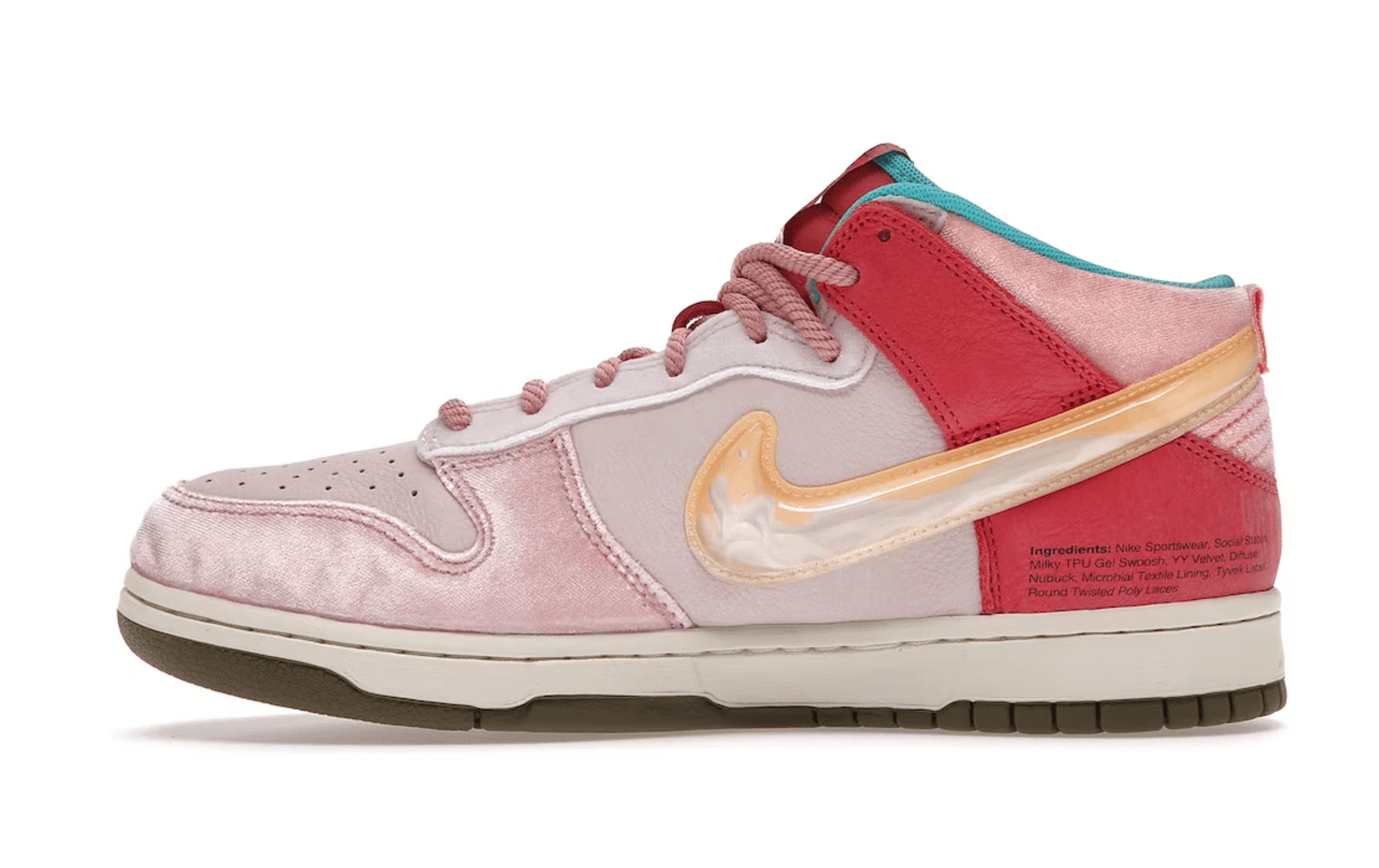 Alternate View 1 of Nike Dunk Mid Social Status Free Lunch Strawberry Milk