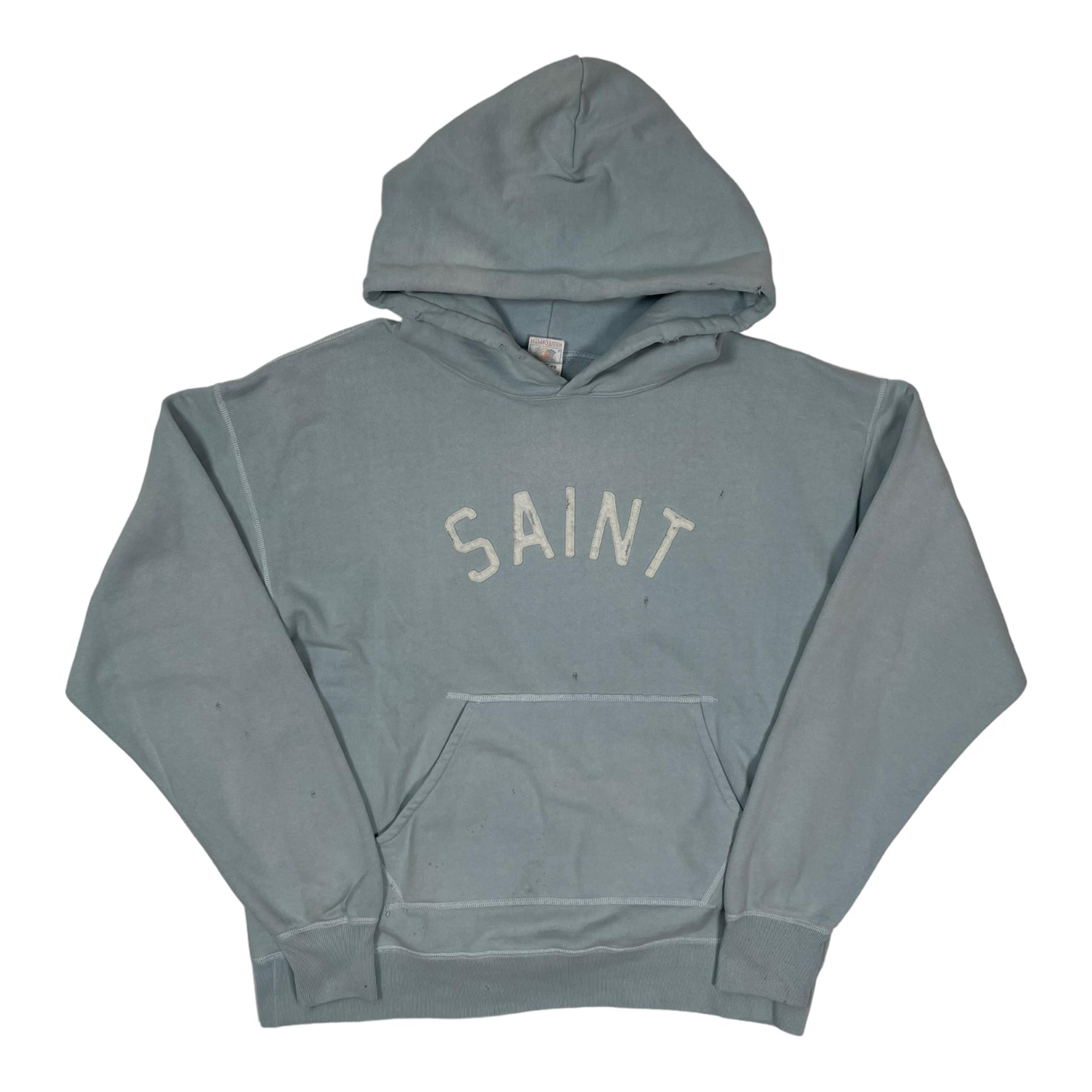 Saint Michael Saint Patch Hooded Sweatshirt Navy Pre-Owned