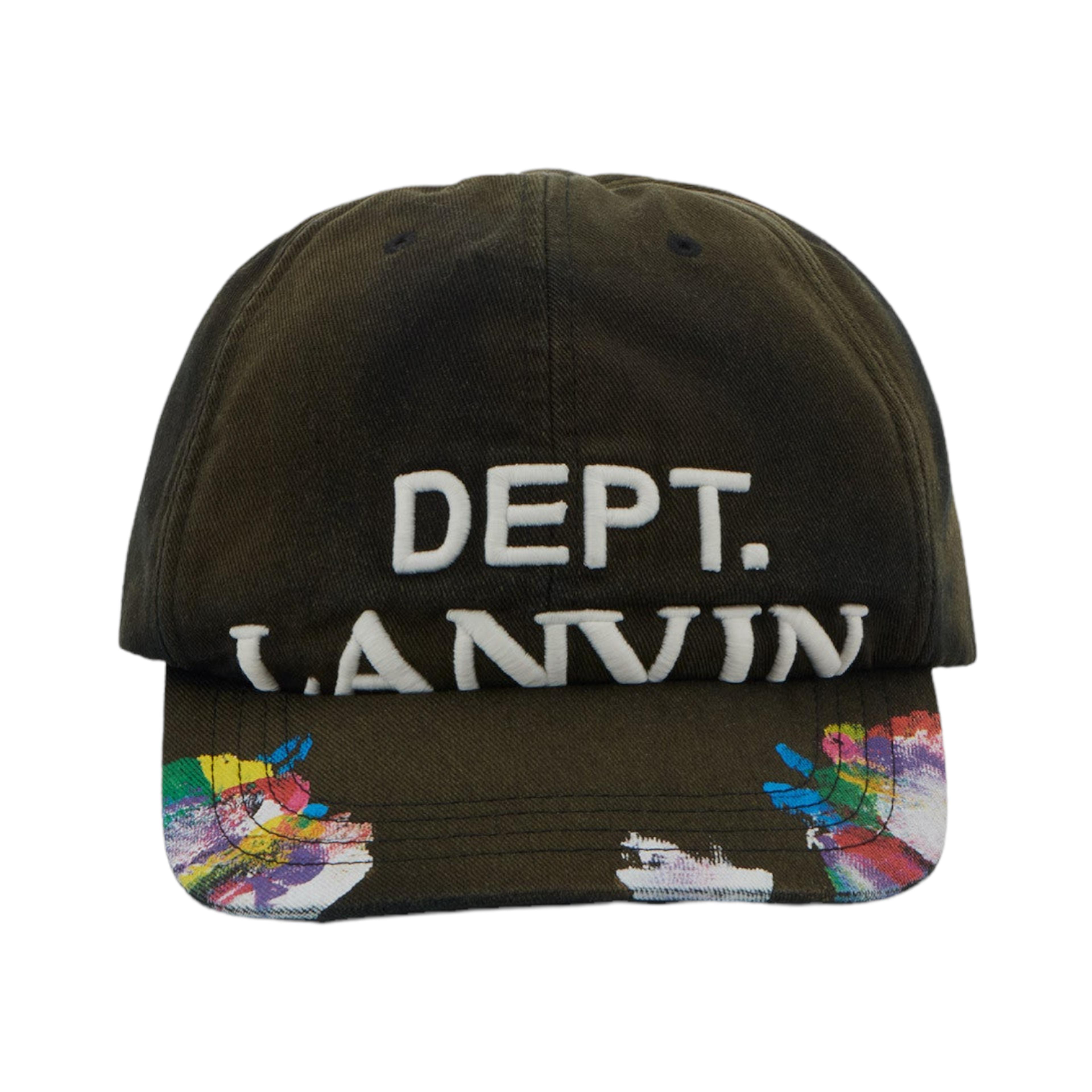 Lanvin x Gallery Deptartment Paint Splatter Strapback Hat Black
