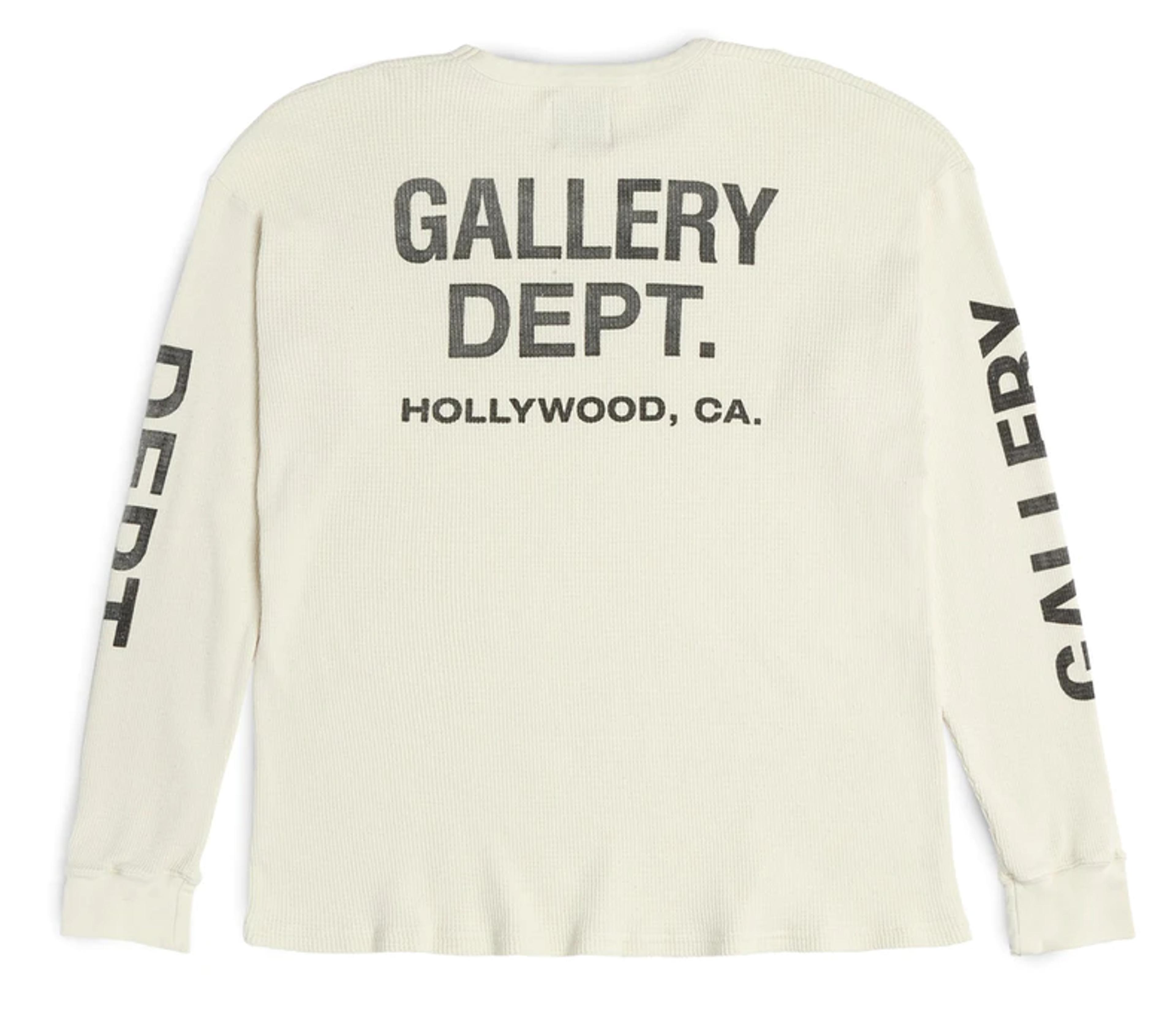 Gallery Department Thermal Long Sleeve Tee Shirt White