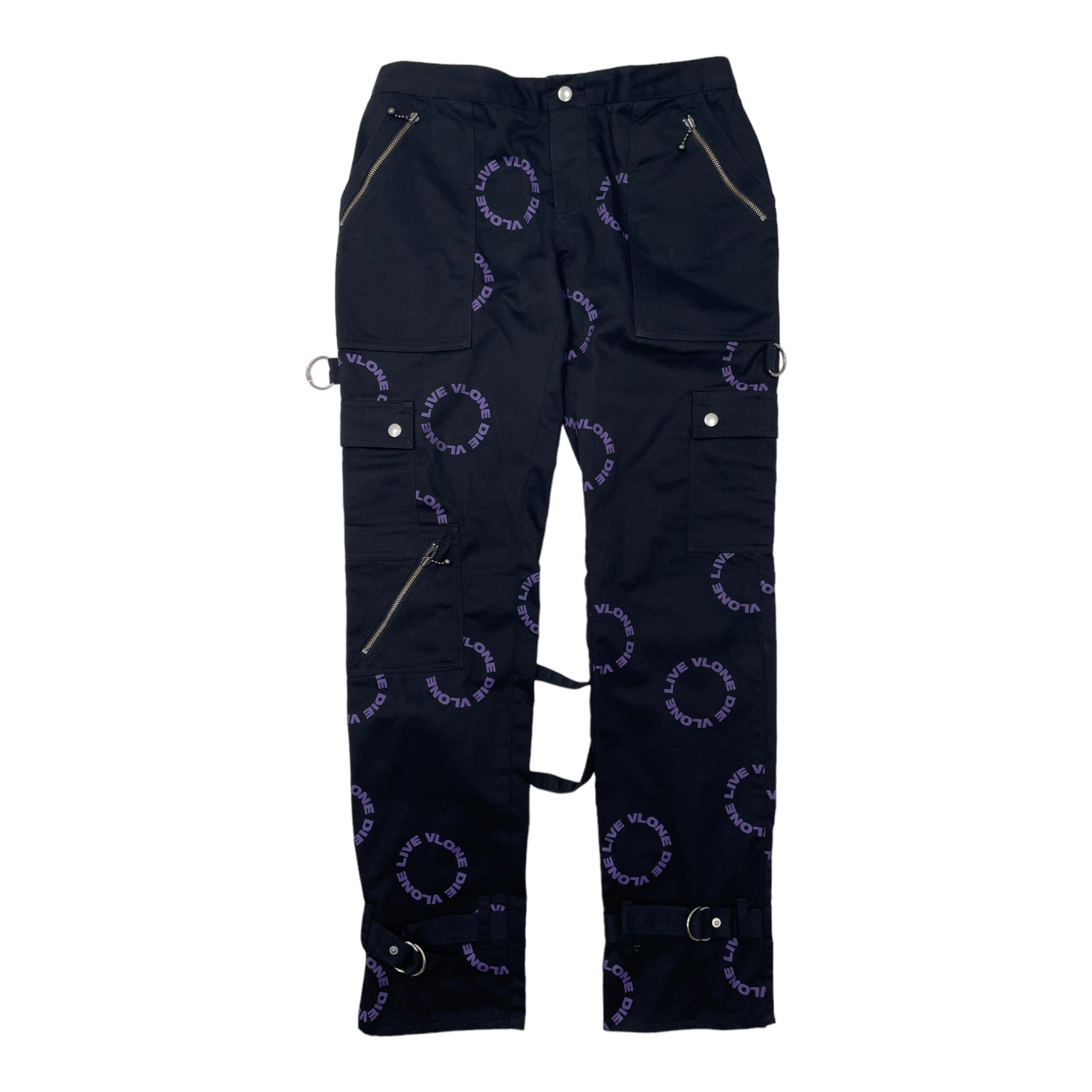 Vlone Bondage Pants Purple Black Pre-Owned